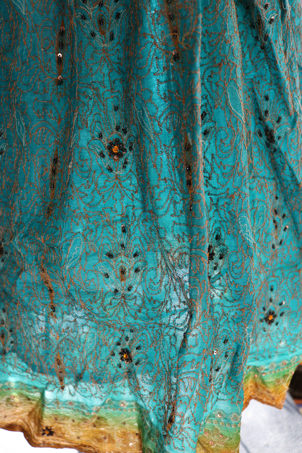 Minty Twirl Tales Midi Skirt