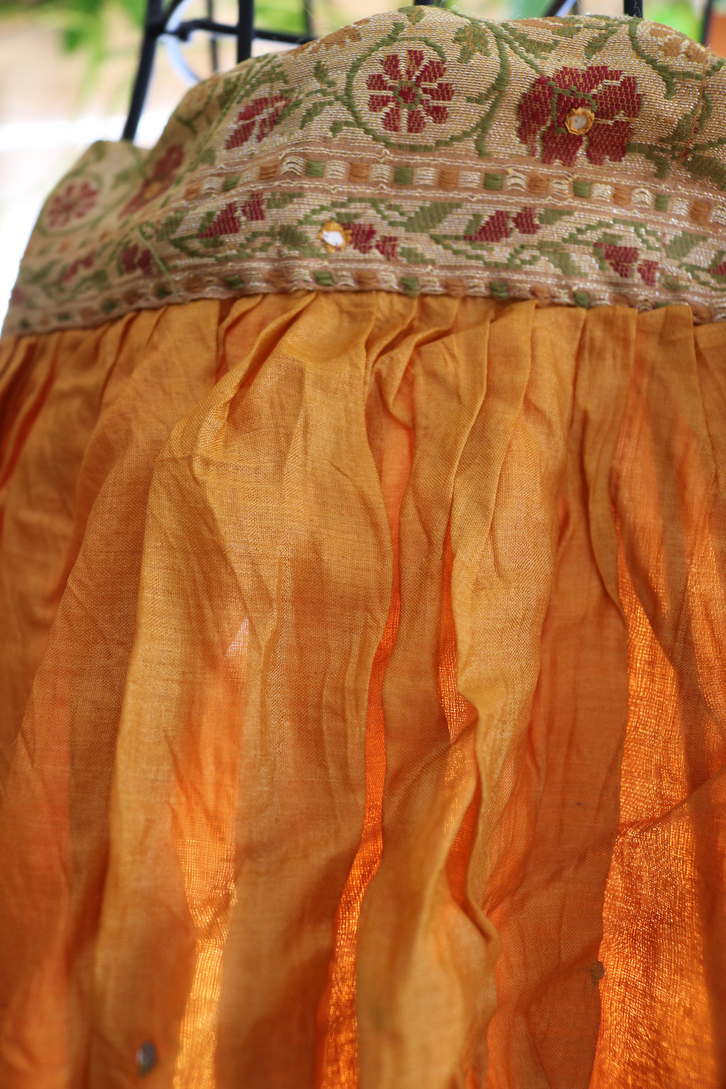 Turmeric Twirl Tales Midi Skirt