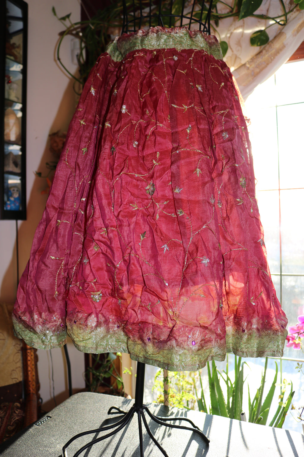 Watermelon Twirl Tales Midi Skirt