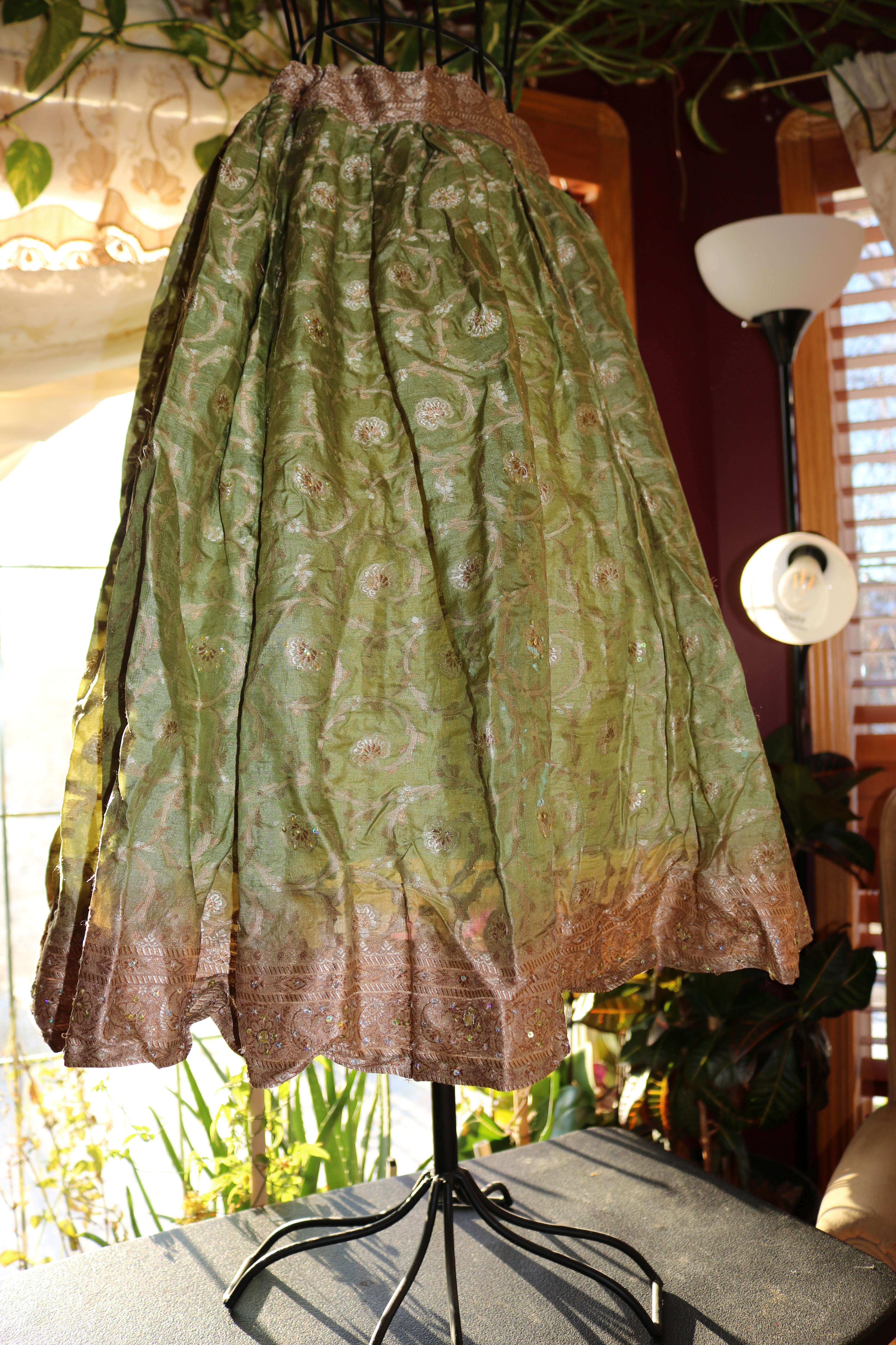 Pistachio Twirl Tales Midi Skirt