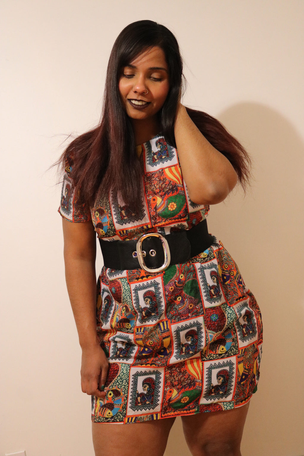 "My Tribe, My Rules" Mini Dress (Big Print)