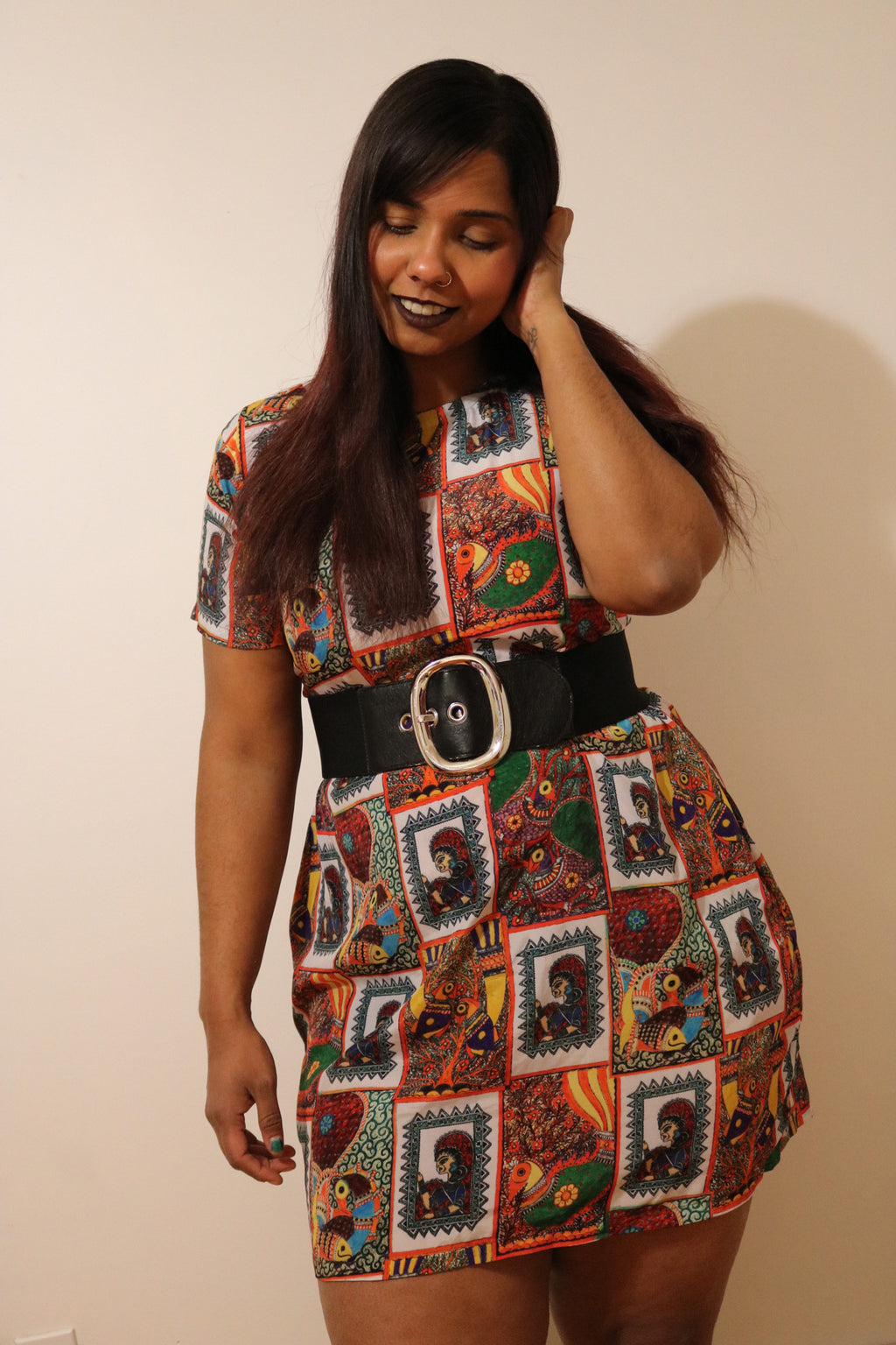 "My Tribe, My Rules" Mini Dress (Big Print)