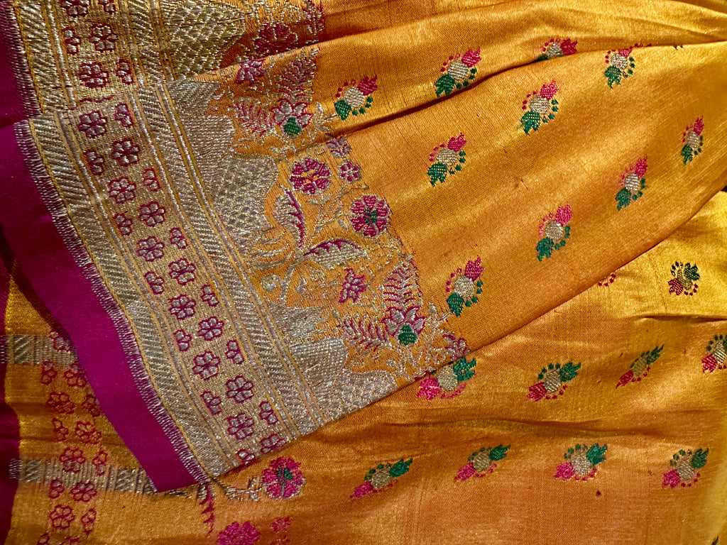 “Maharani’s Sunset Majesty” Midi Co-ord Set