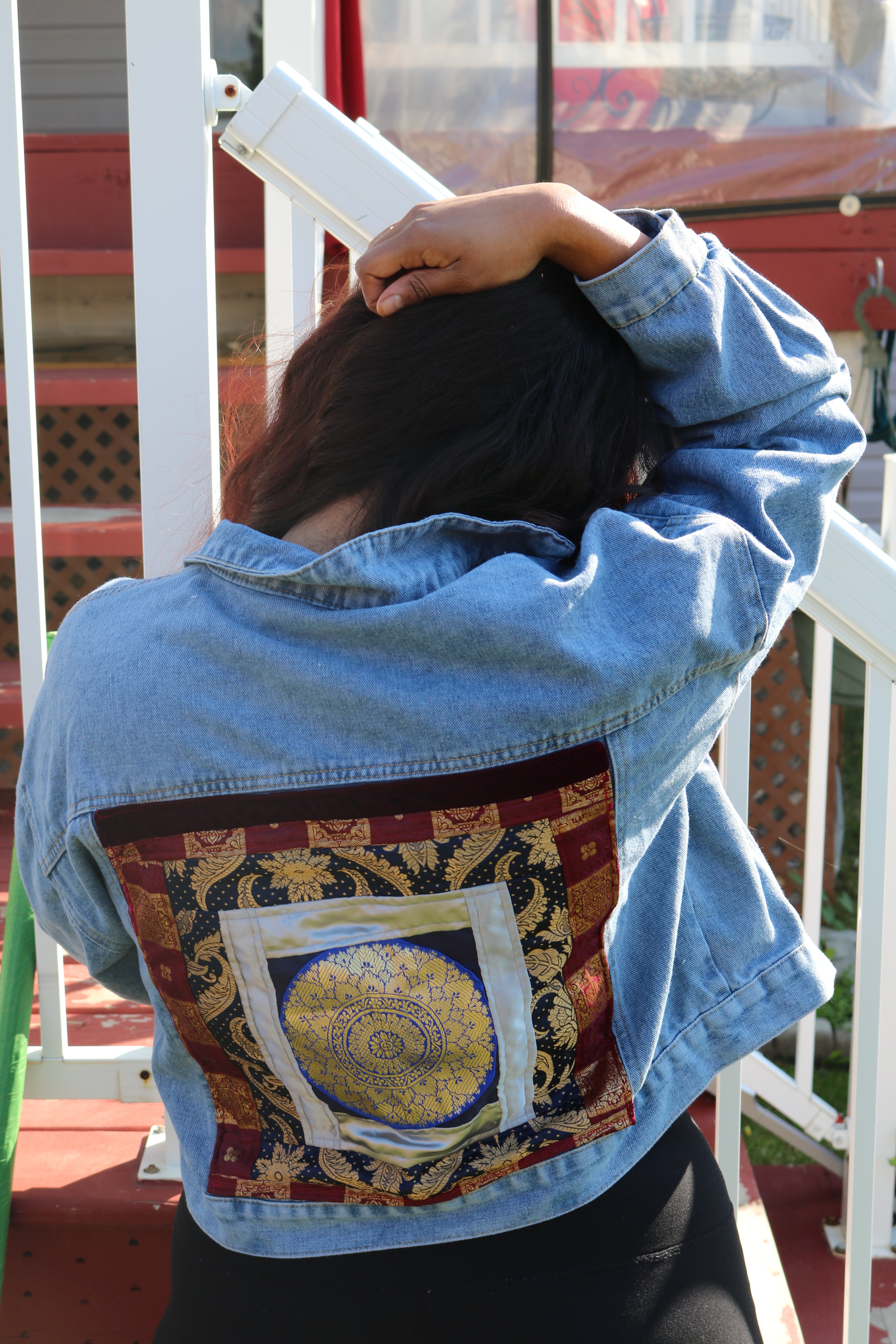 "Casual in the Front, Royaly at the back" Jean Jacket