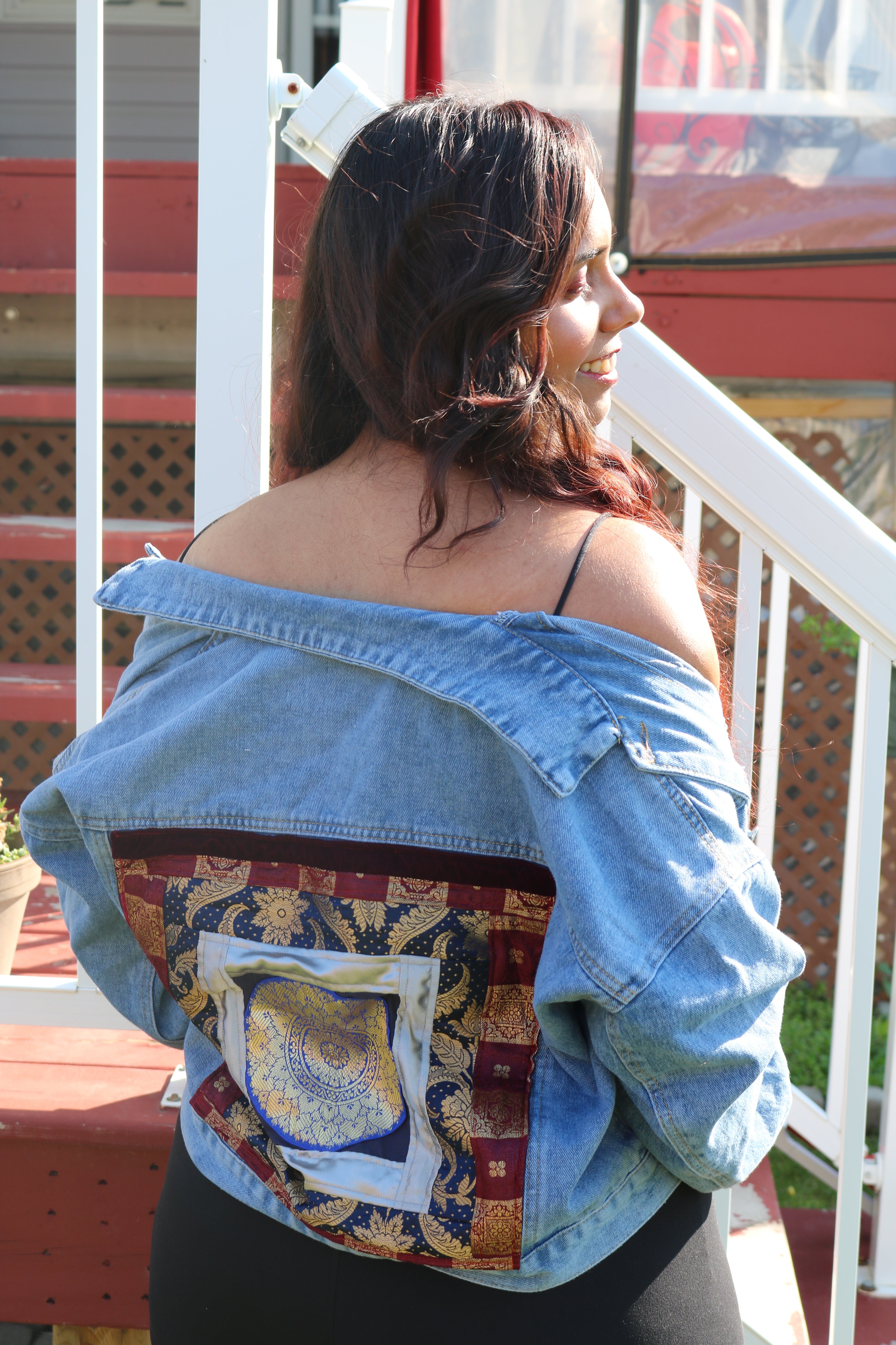 "Casual in the Front, Royaly at the back" Jean Jacket