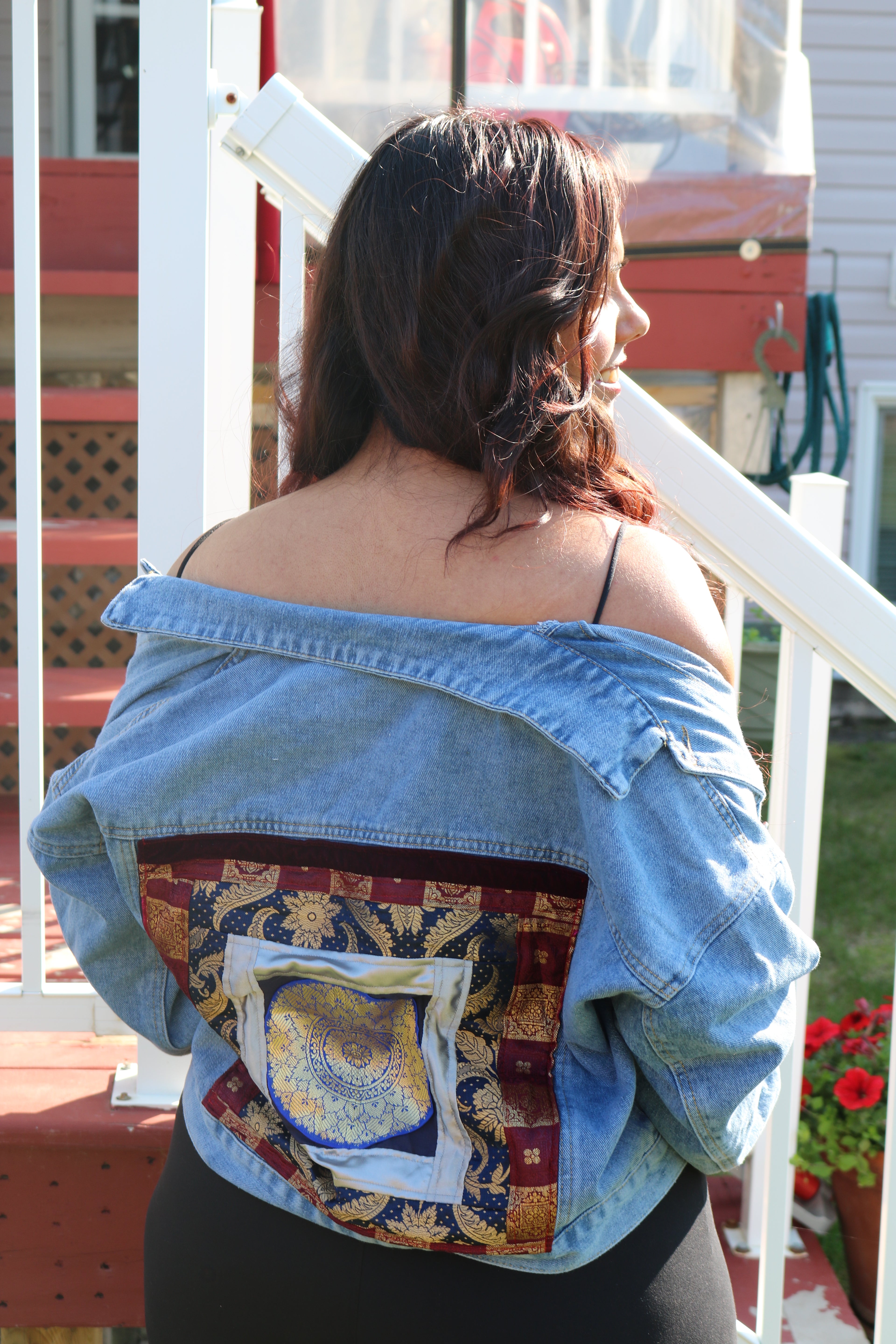 "Casual in the Front, Royaly at the back" Jean Jacket