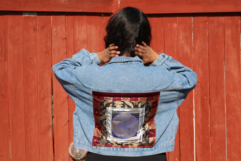 "Casual in the Front, Royaly at the back" Jean Jacket