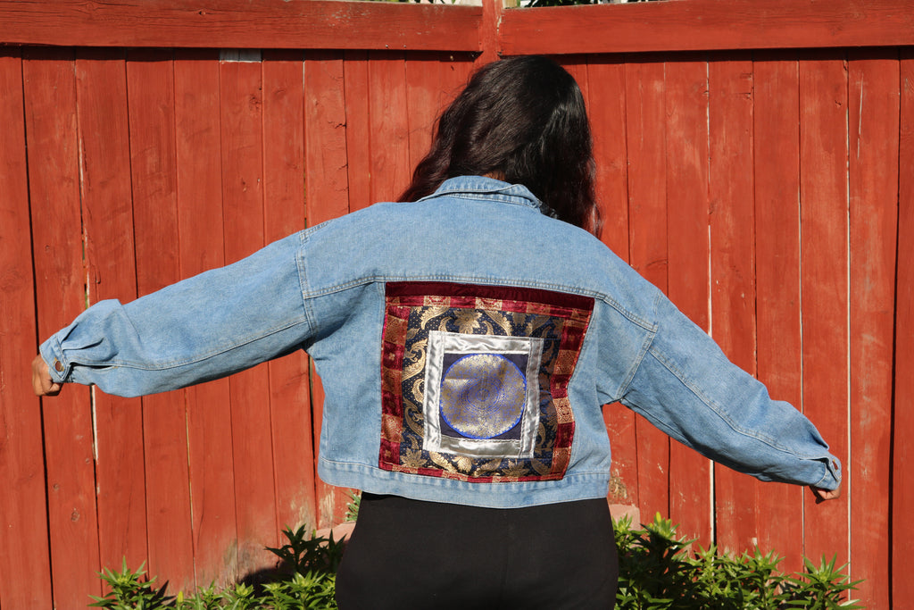 "Casual in the Front, Royaly at the back" Jean Jacket