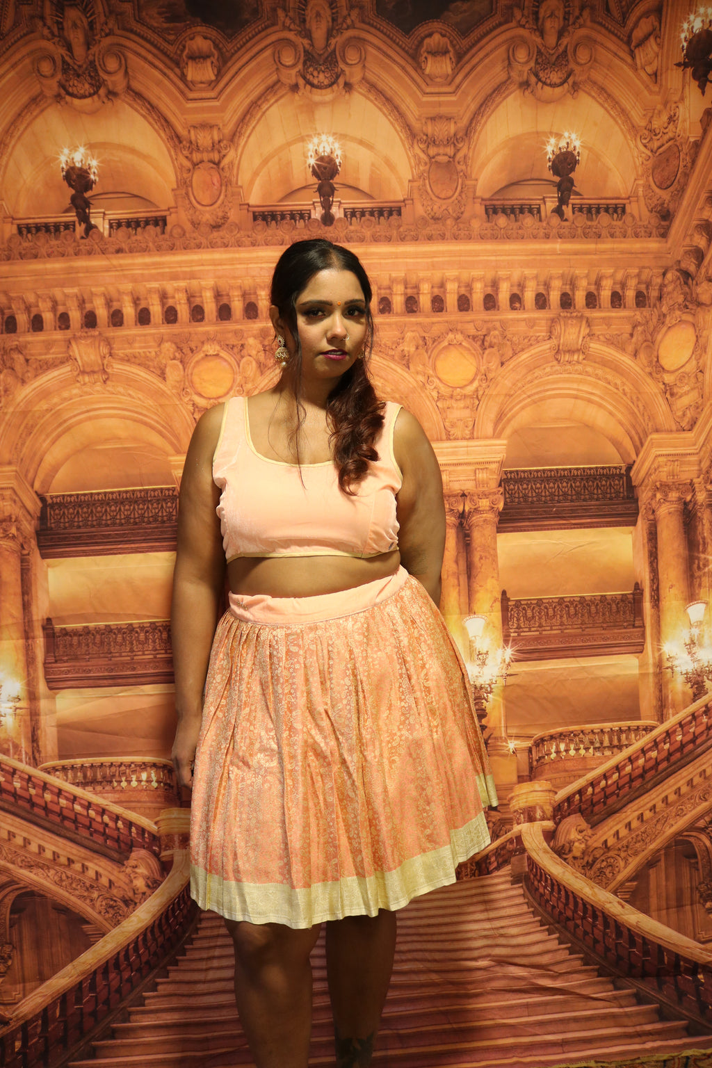 "Maharani's Coral Bliss" Mini Co-ord Set