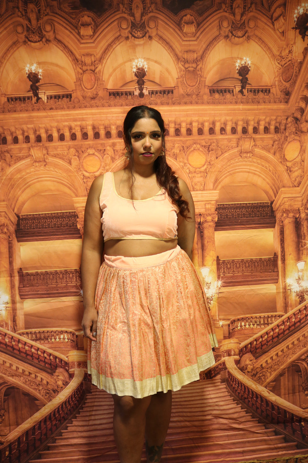 "Maharani's Coral Bliss" Mini Co-ord Set