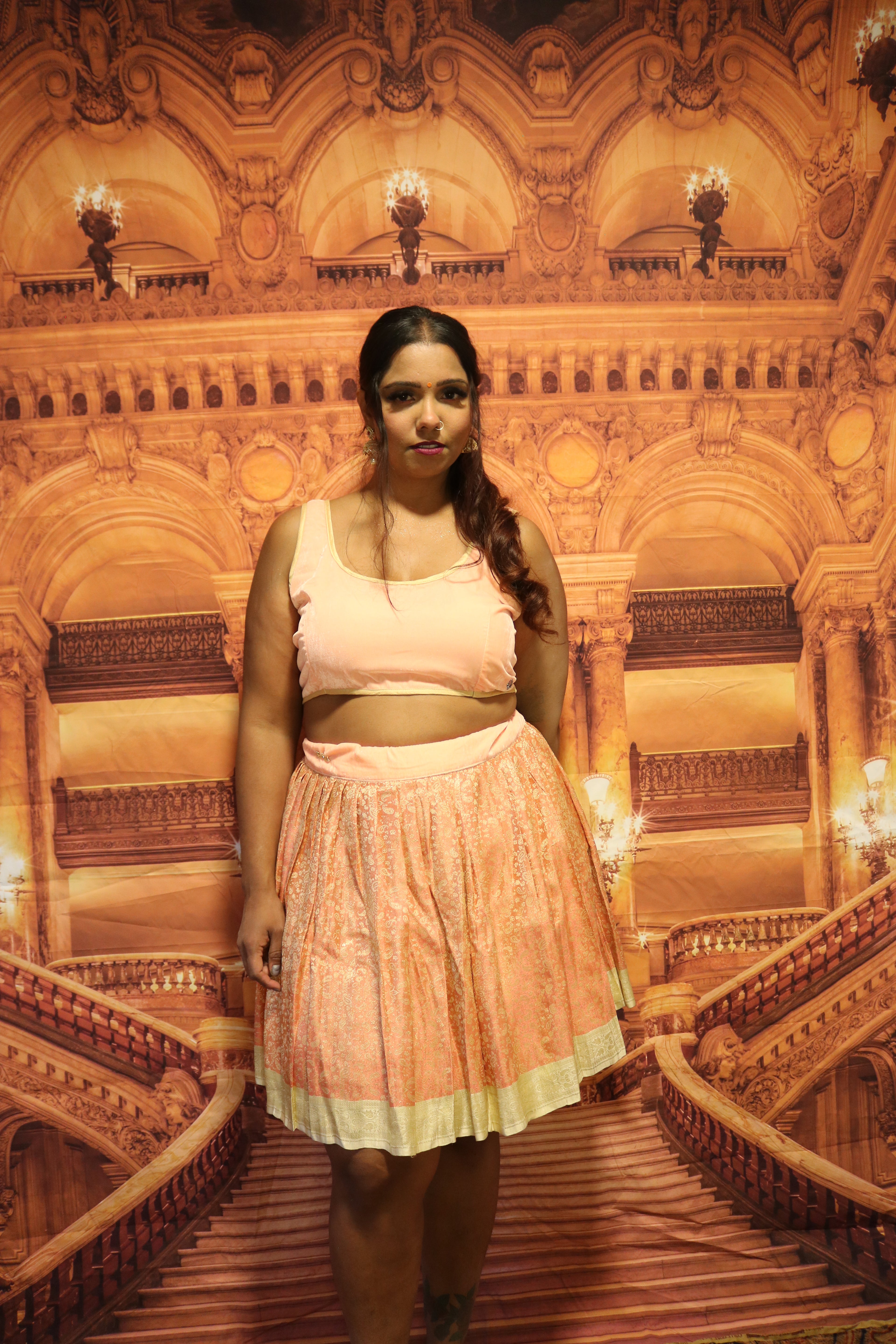 "Maharani's Coral Bliss" Mini Co-ord Set