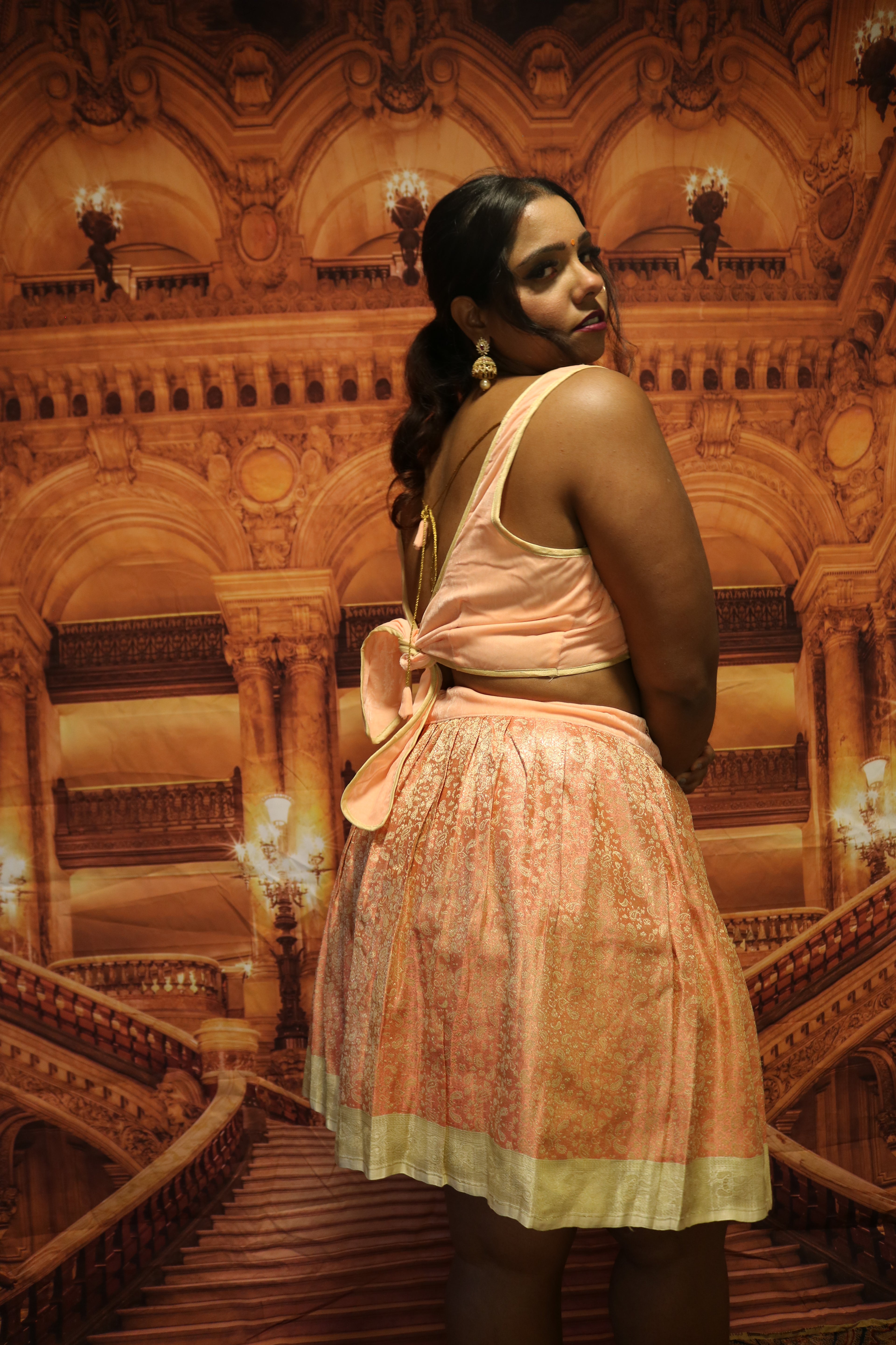 "Maharani's Coral Bliss" Mini Co-ord Set