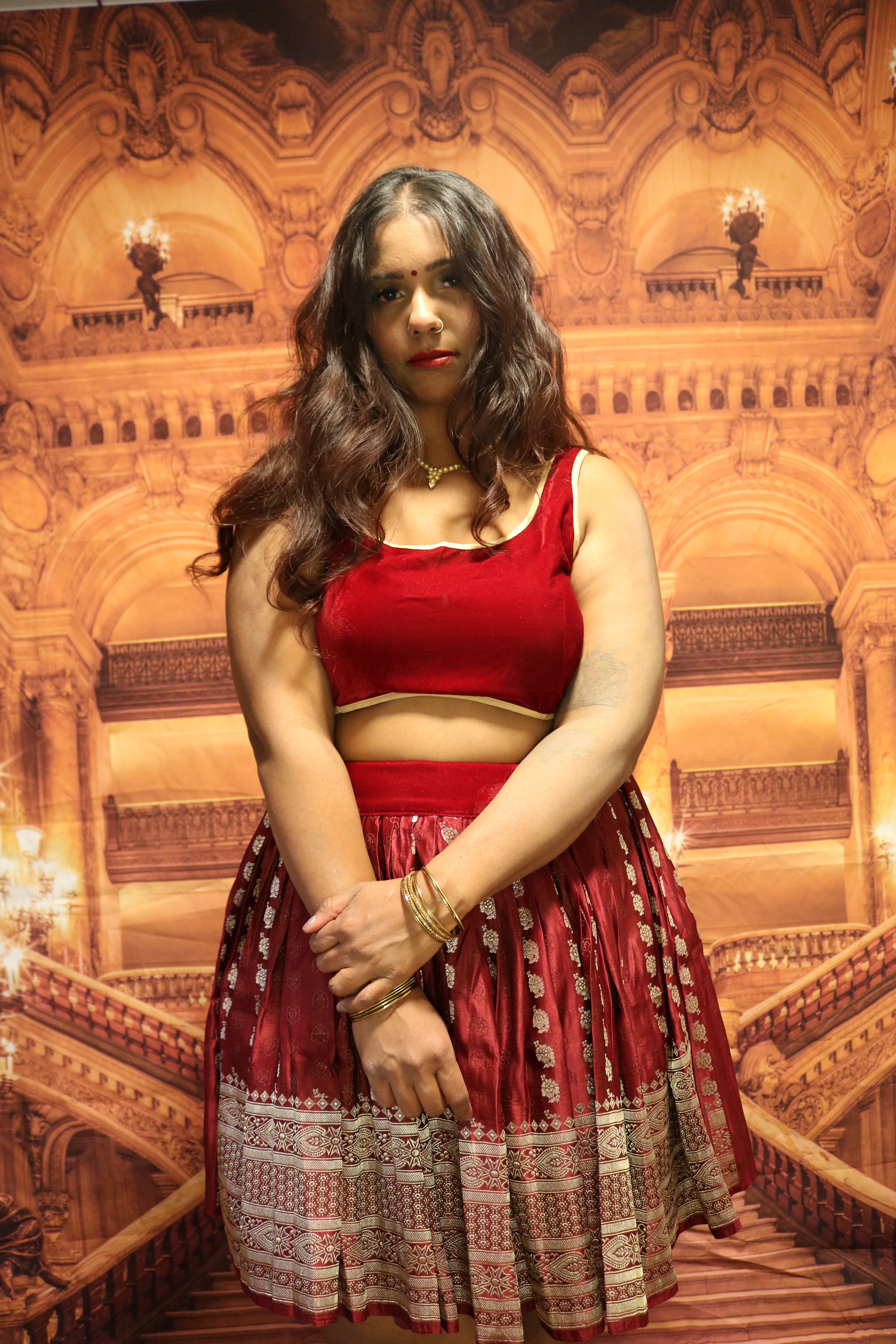 “Maharani’s Wine  Seduction” Mini Co-ord Set