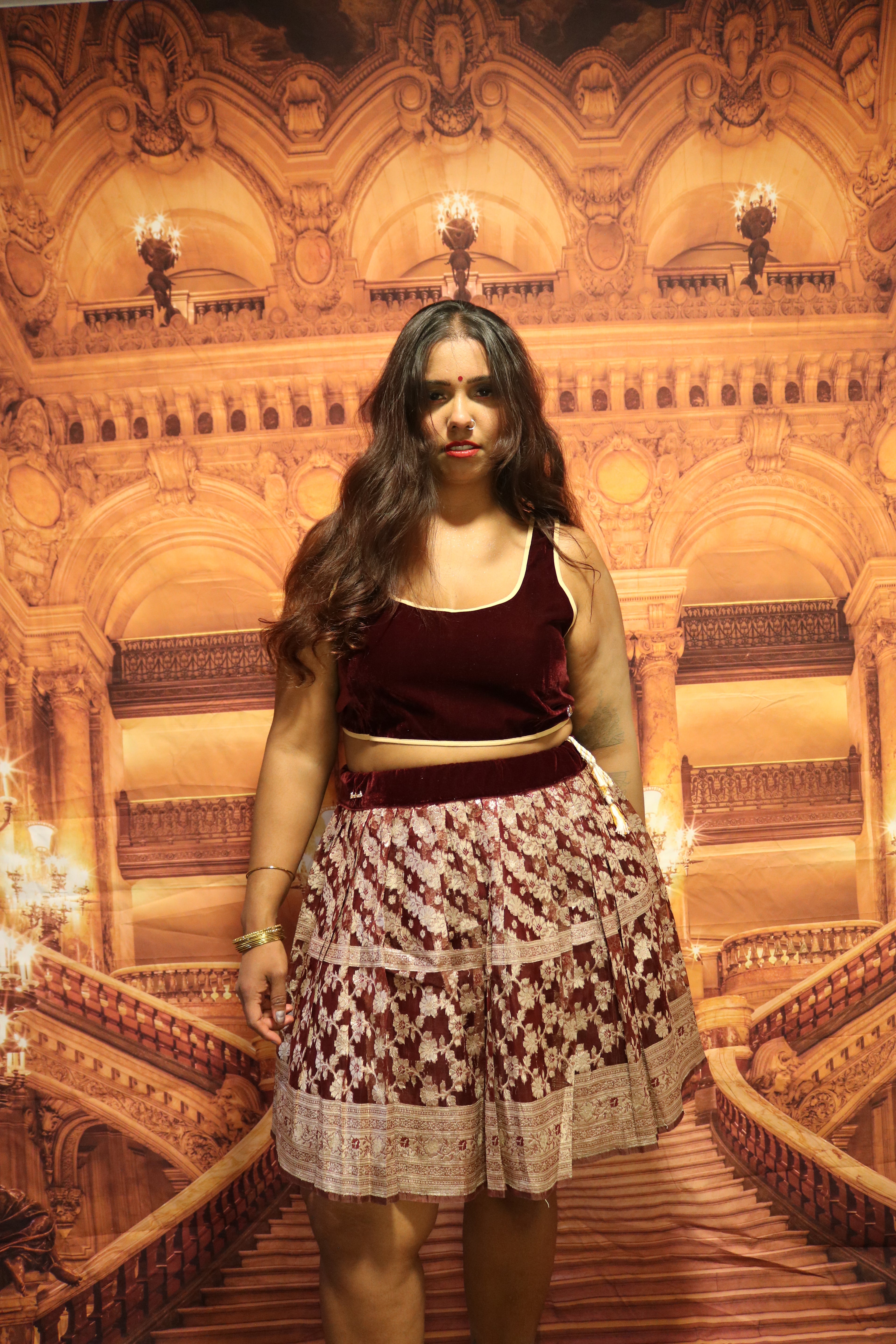 "Maharani's Enchanted Vineyard” Mini Co-ord Set