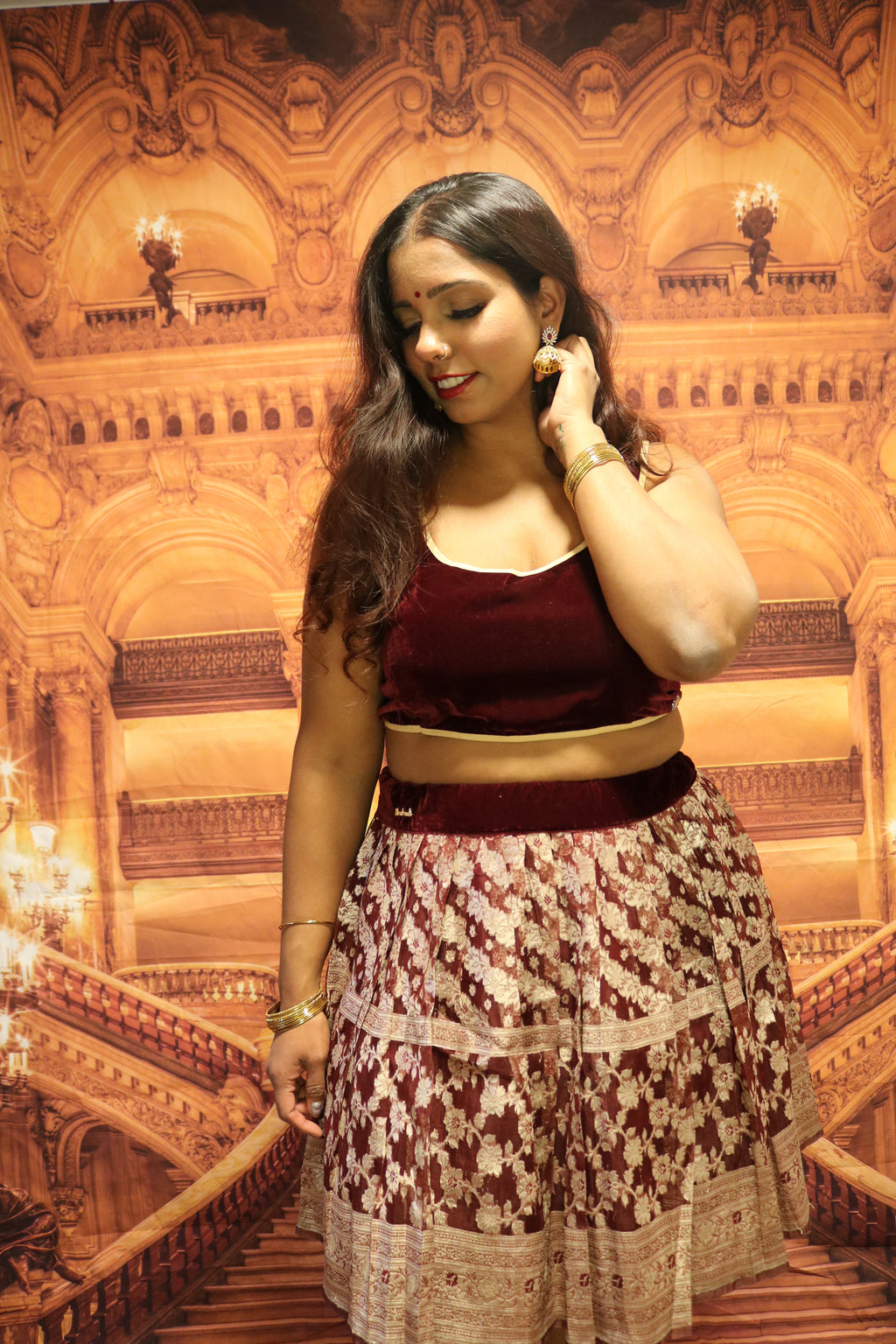 "Maharani's Enchanted Vineyard” Mini Co-ord Set