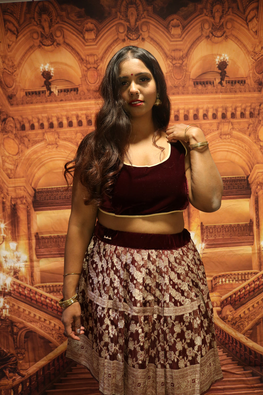"Maharani's Enchanted Vineyard” Mini Co-ord Set