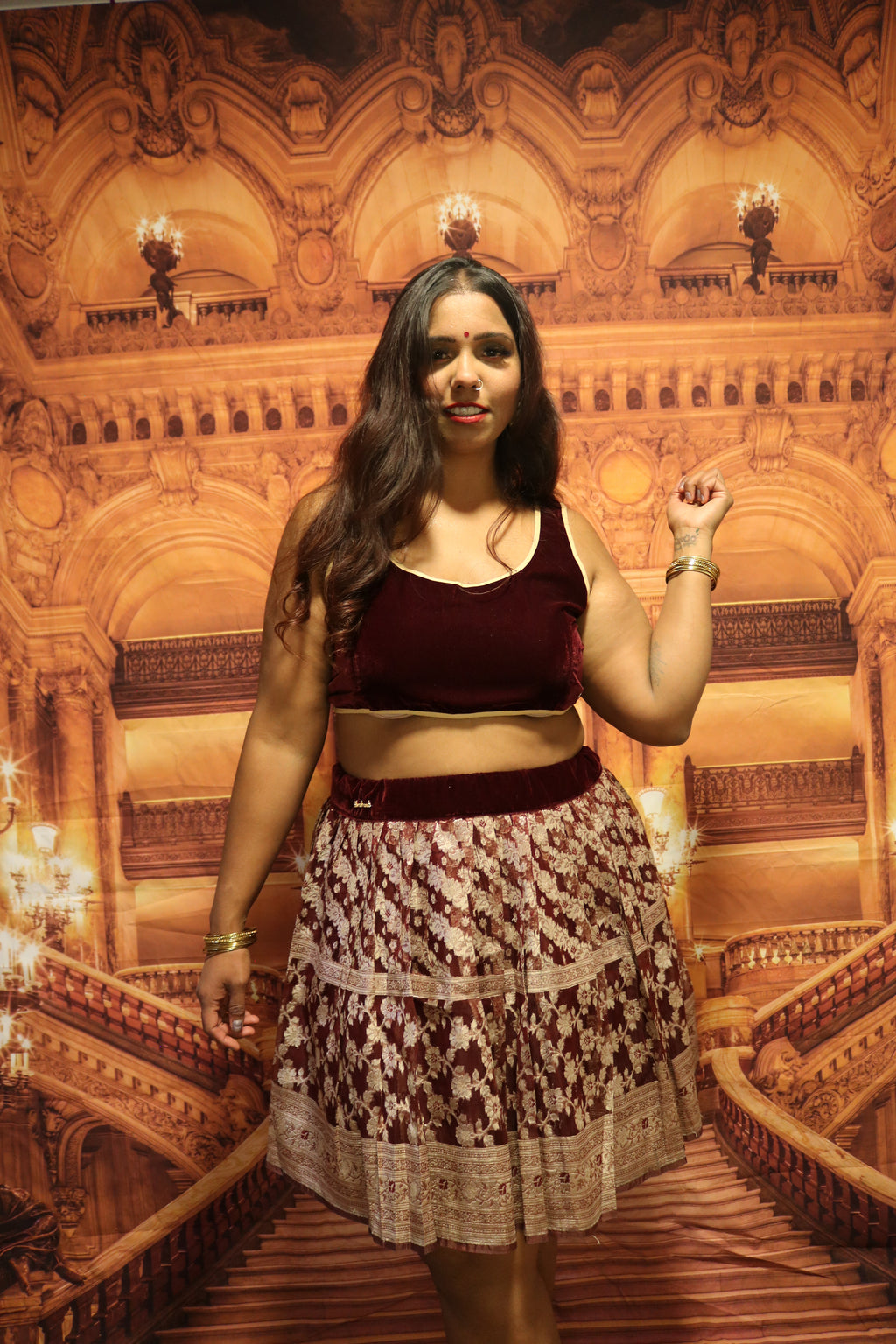 "Maharani's Enchanted Vineyard” Mini Co-ord Set