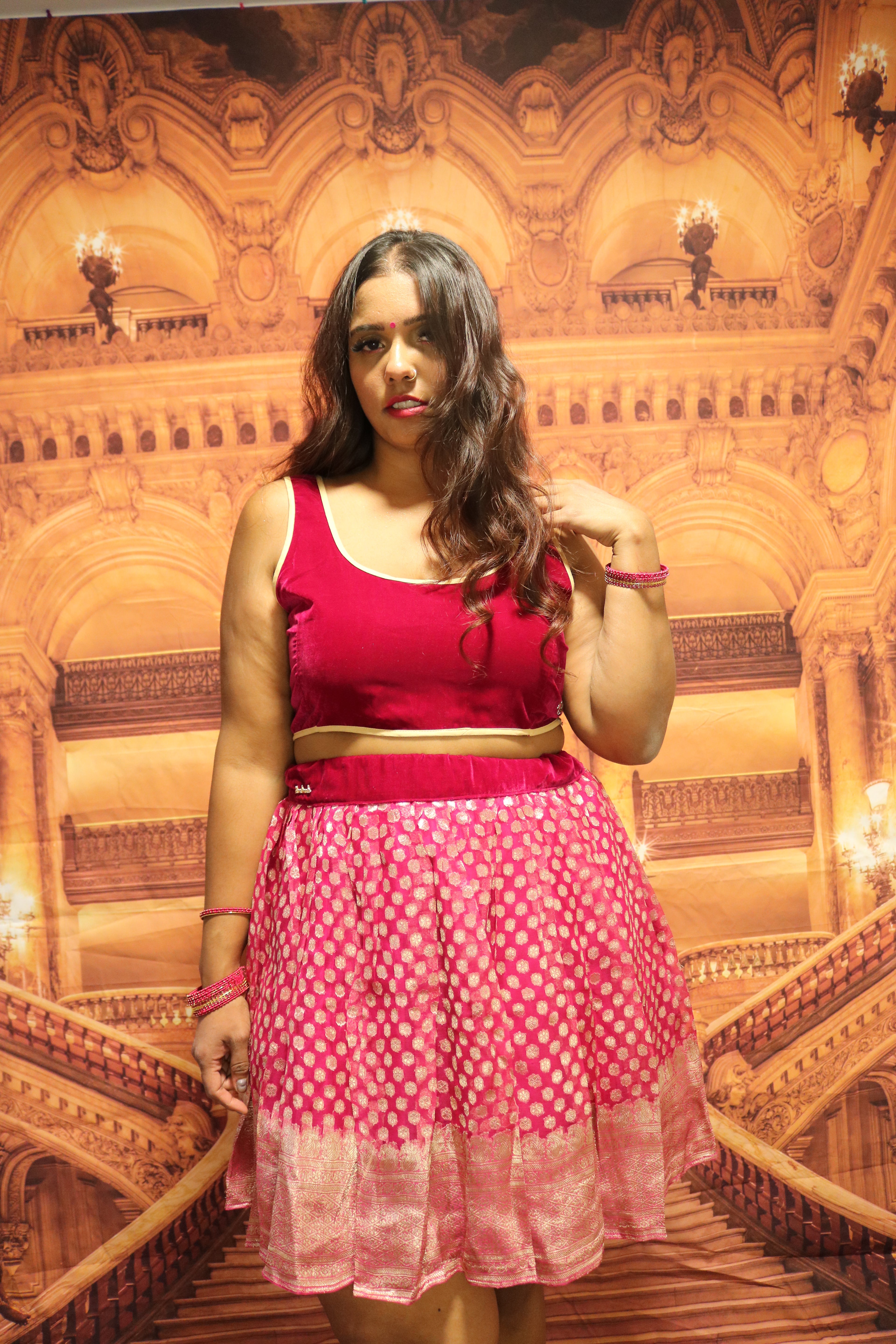 ”Maharani’s Raspberry Romance” Mini Co-ord Set