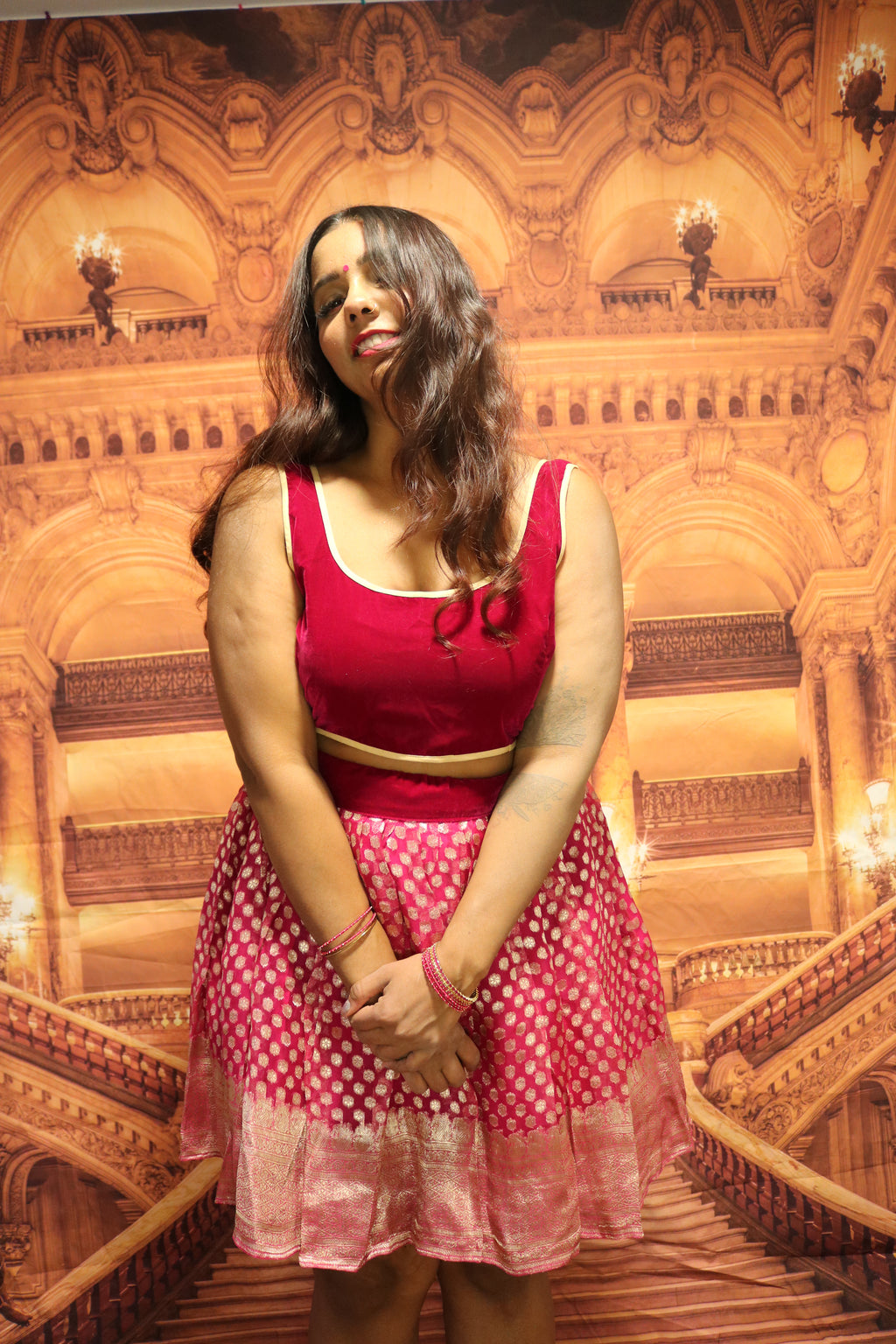 ”Maharani’s Raspberry Romance” Mini Co-ord Set