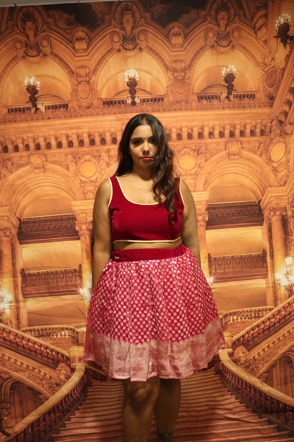 ”Maharani’s Raspberry Romance” Mini Co-ord Set