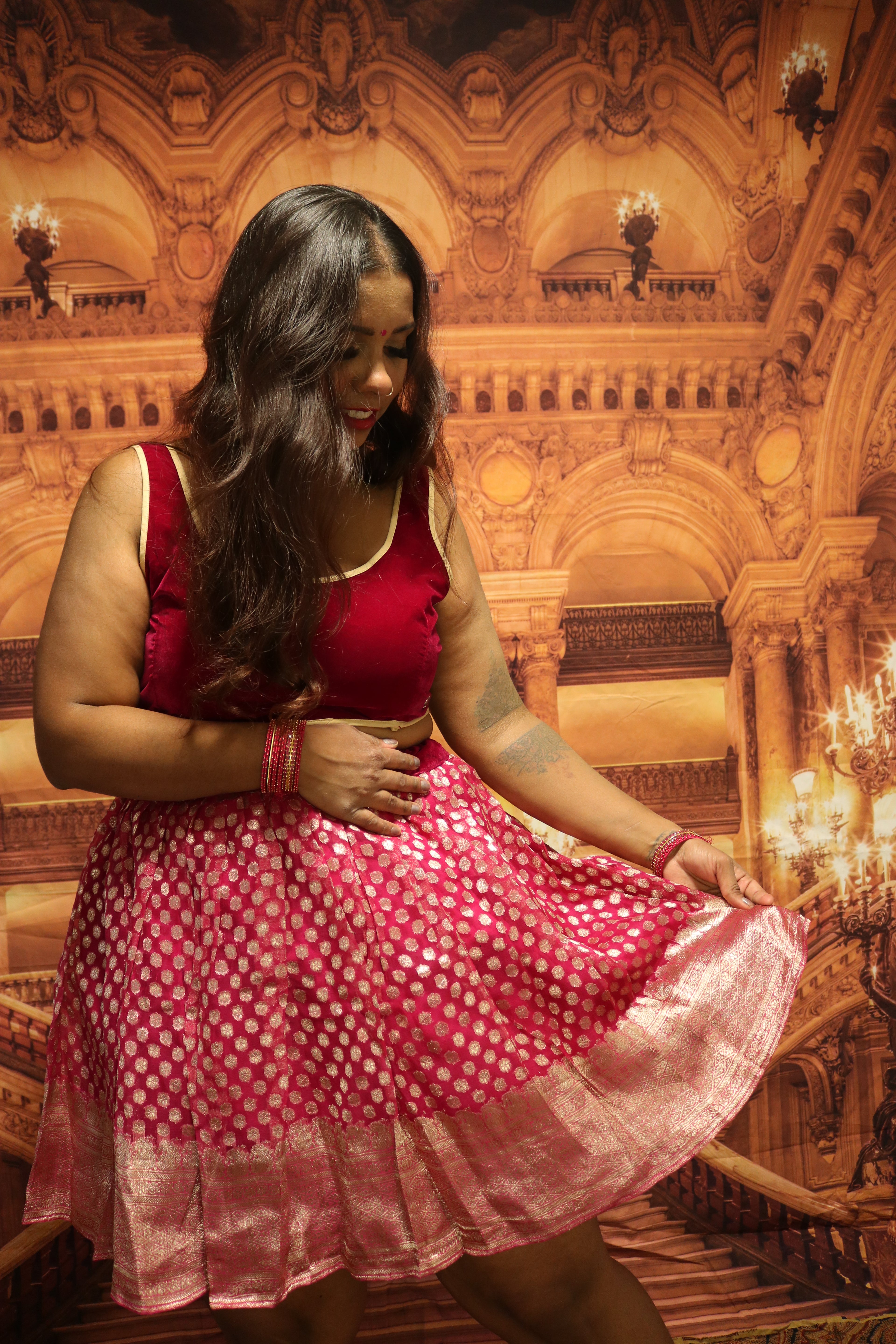 ”Maharani’s Raspberry Romance” Mini Co-ord Set