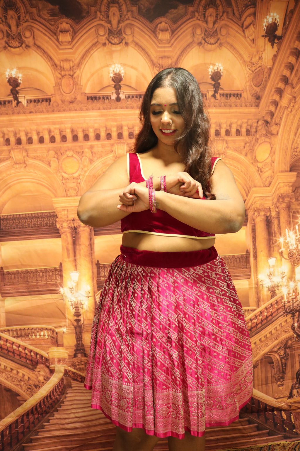 “Maharani’s Raspberry Dream” Mini Co-ord Set
