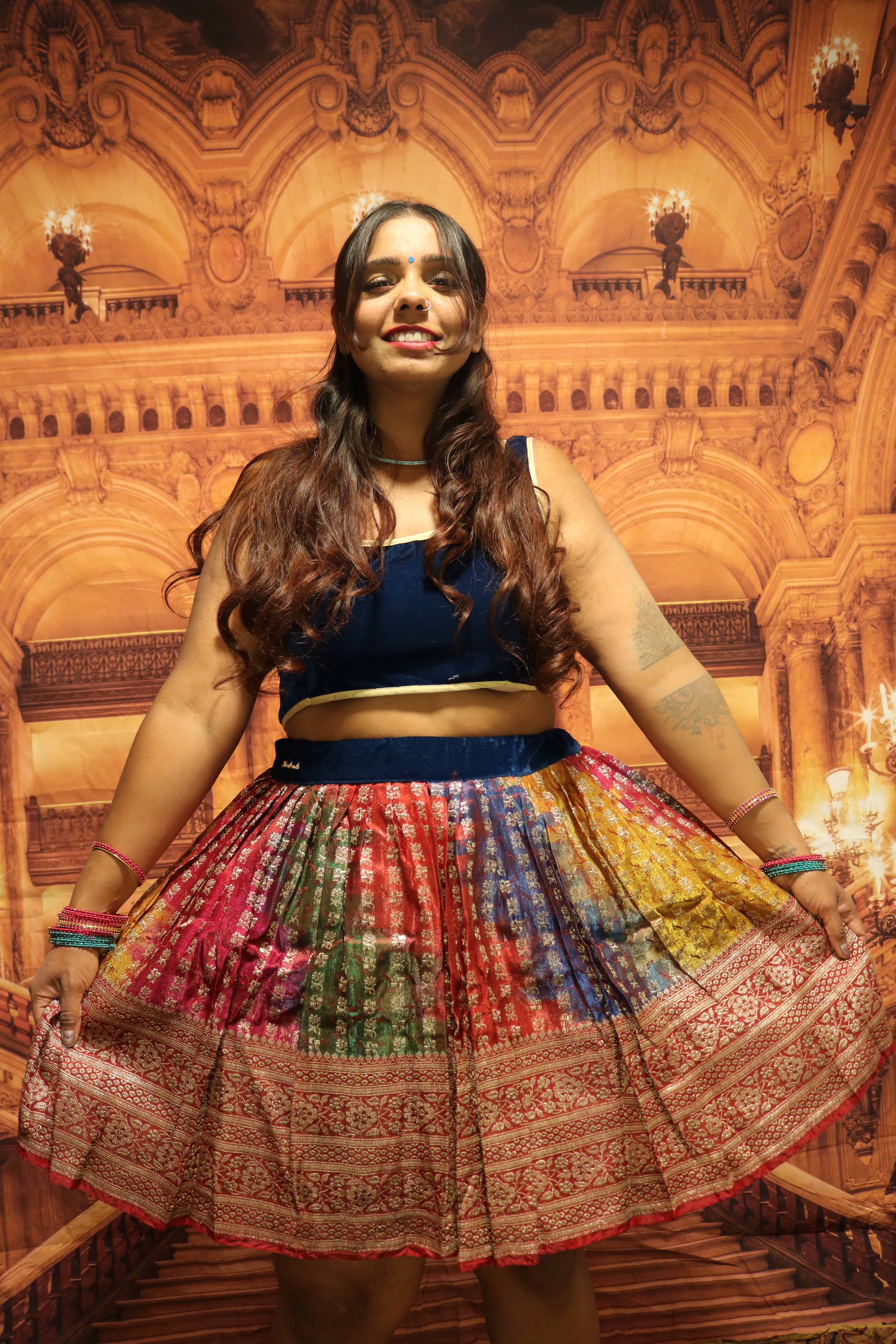 “Maharani’s Rainbow Radiance” Mini Co-ord Set