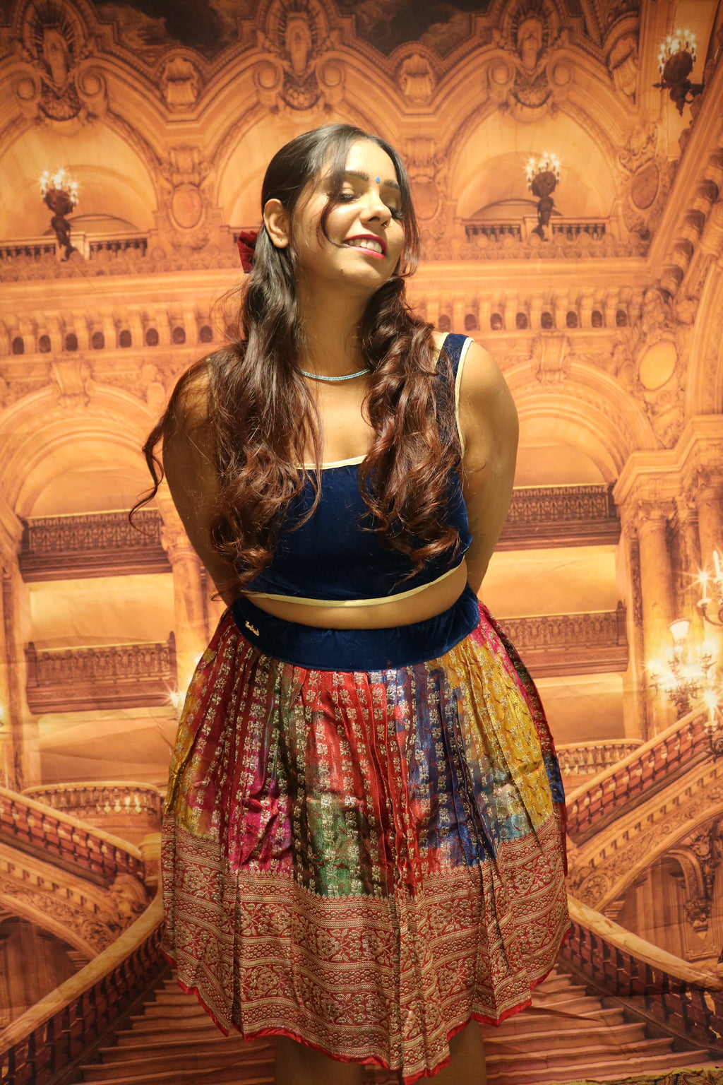 “Maharani’s Rainbow Radiance” Mini Co-ord Set