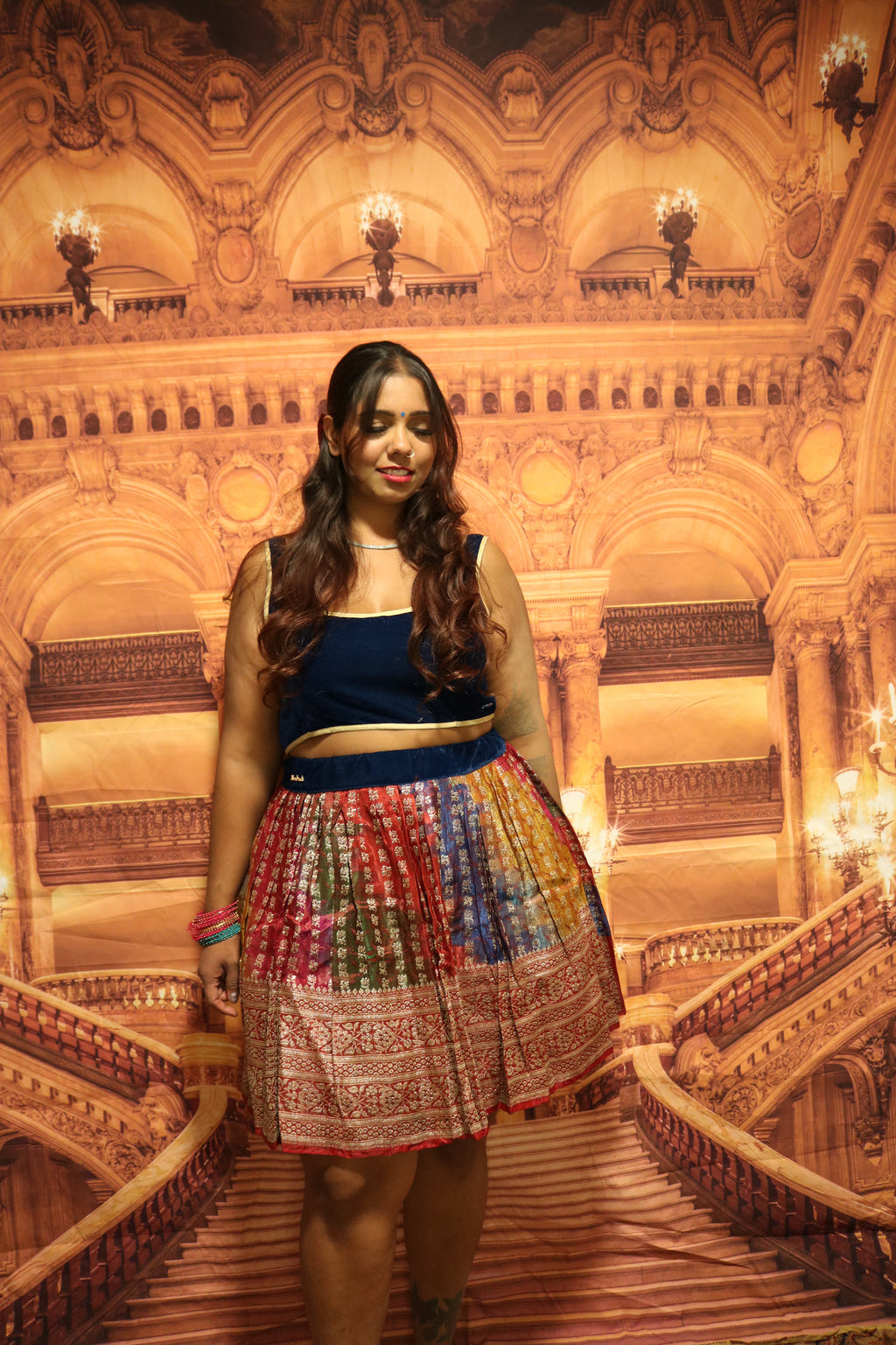 “Maharani’s Rainbow Radiance” Mini Co-ord Set