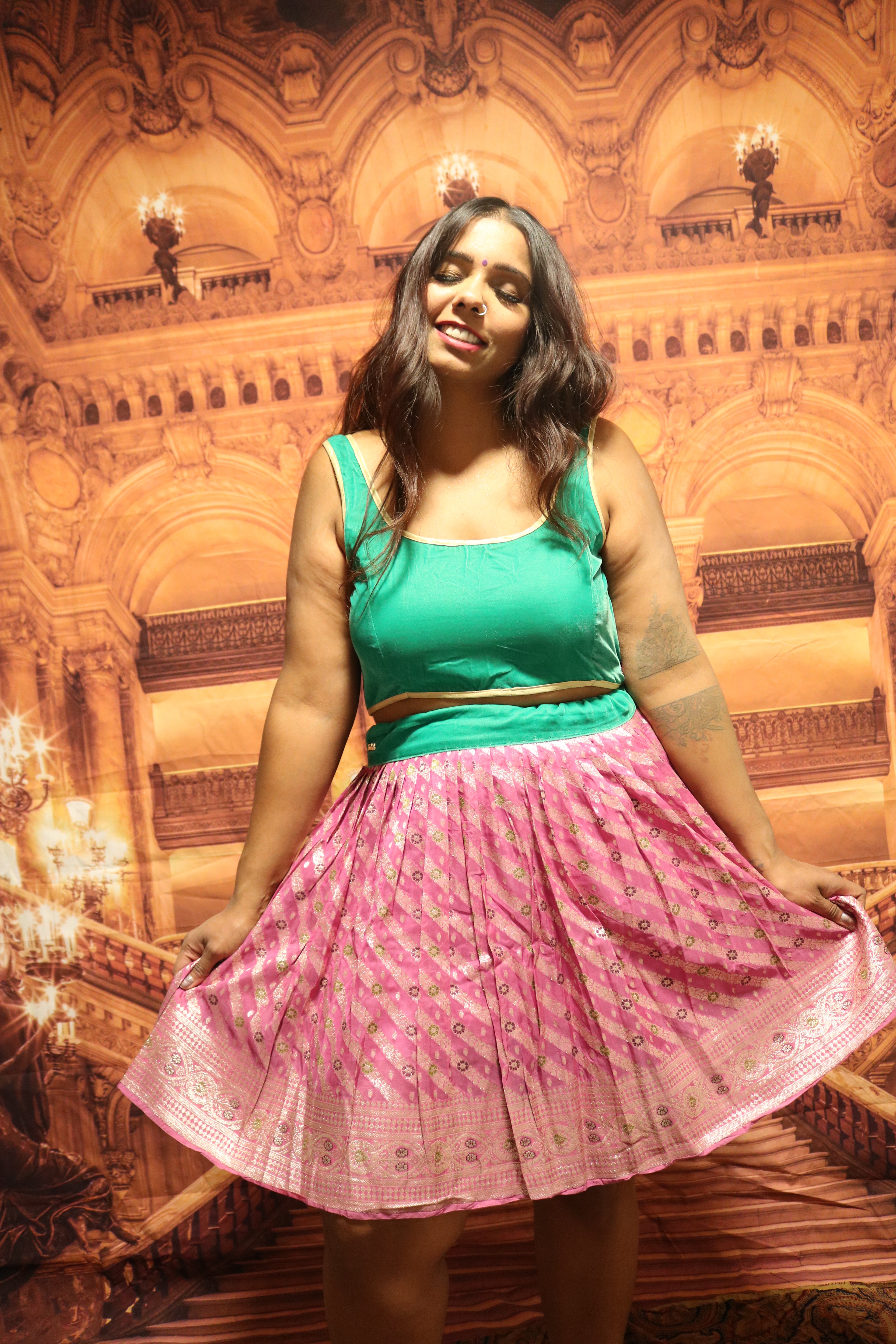 "Maharani's Plum Garden” Mini Co-ord Set