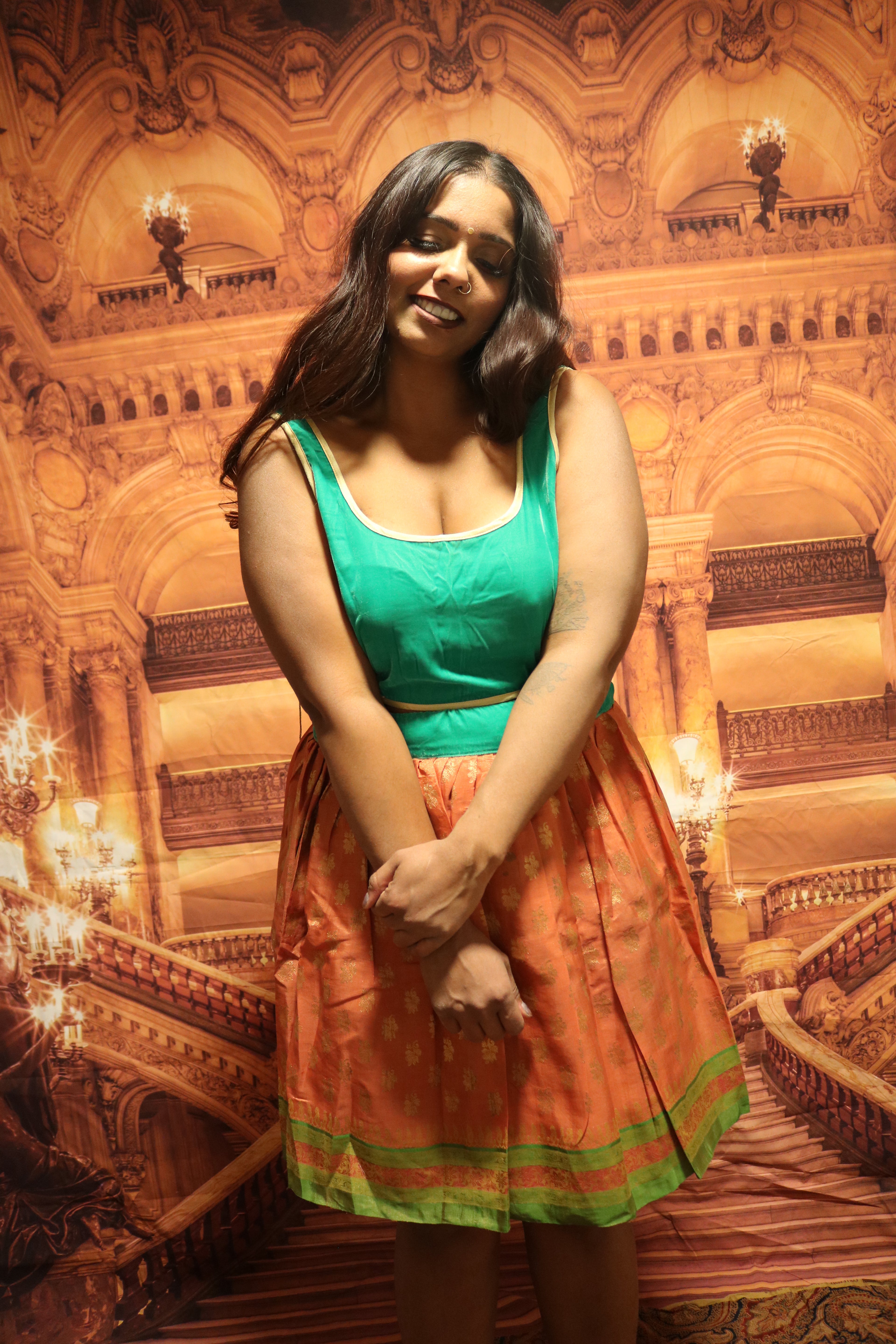 “Maharani’s Amber Glow” Mini Co-ord Set