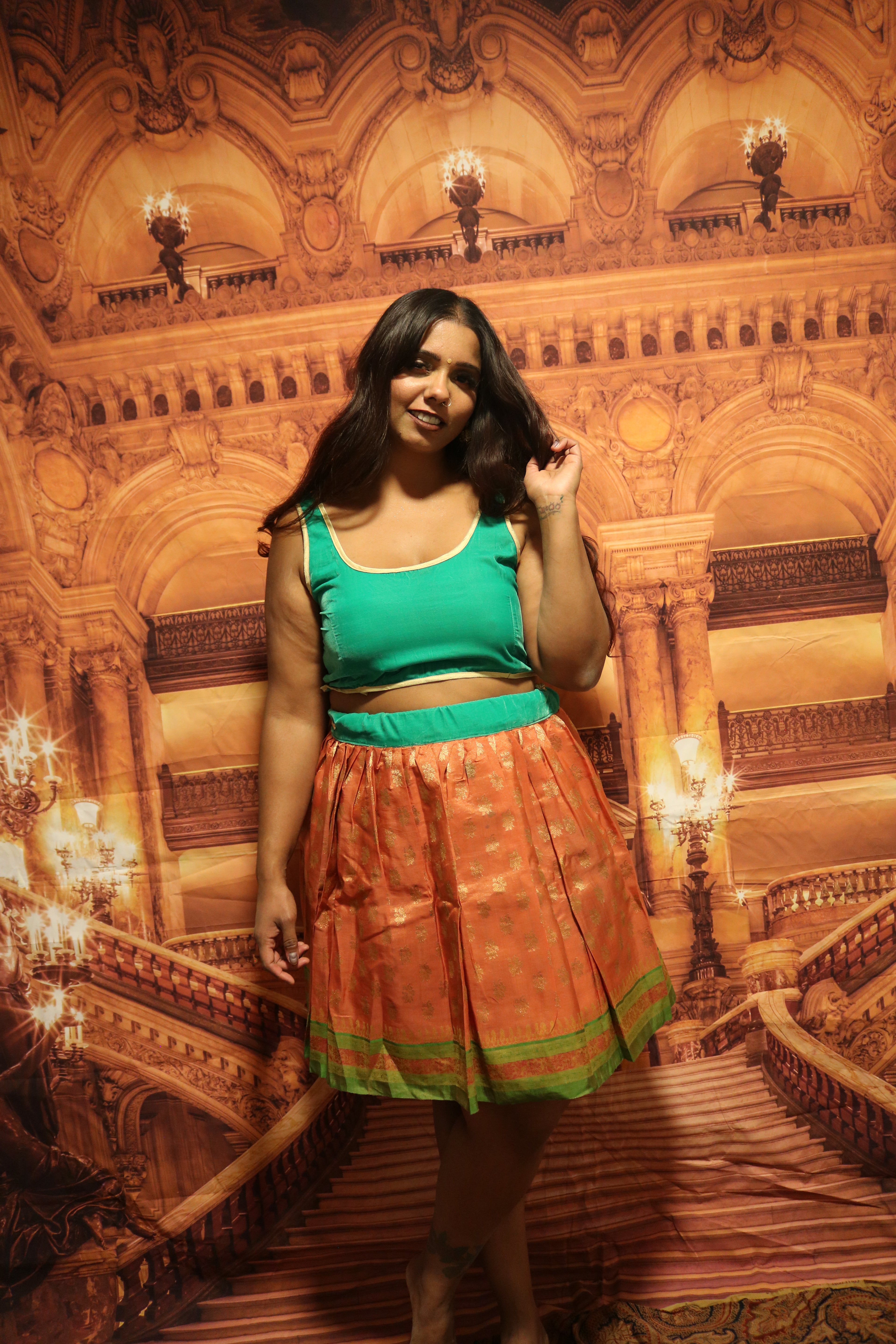 “Maharani’s Amber Glow” Mini Co-ord Set