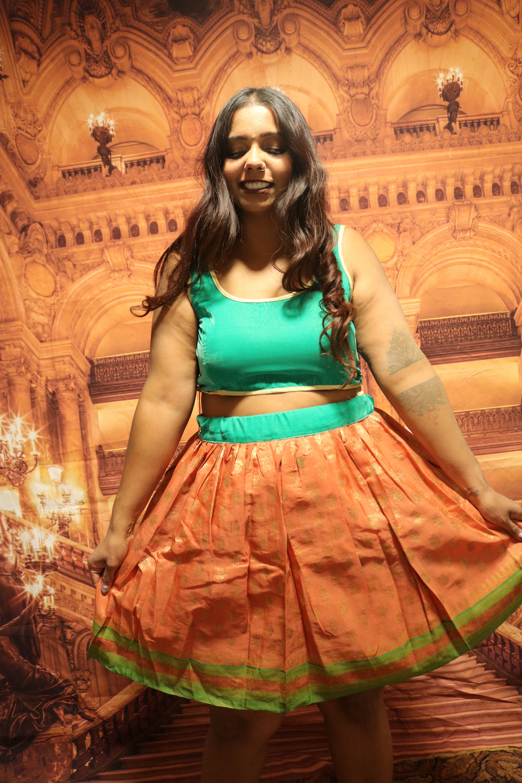 “Maharani’s Amber Glow” Mini Co-ord Set