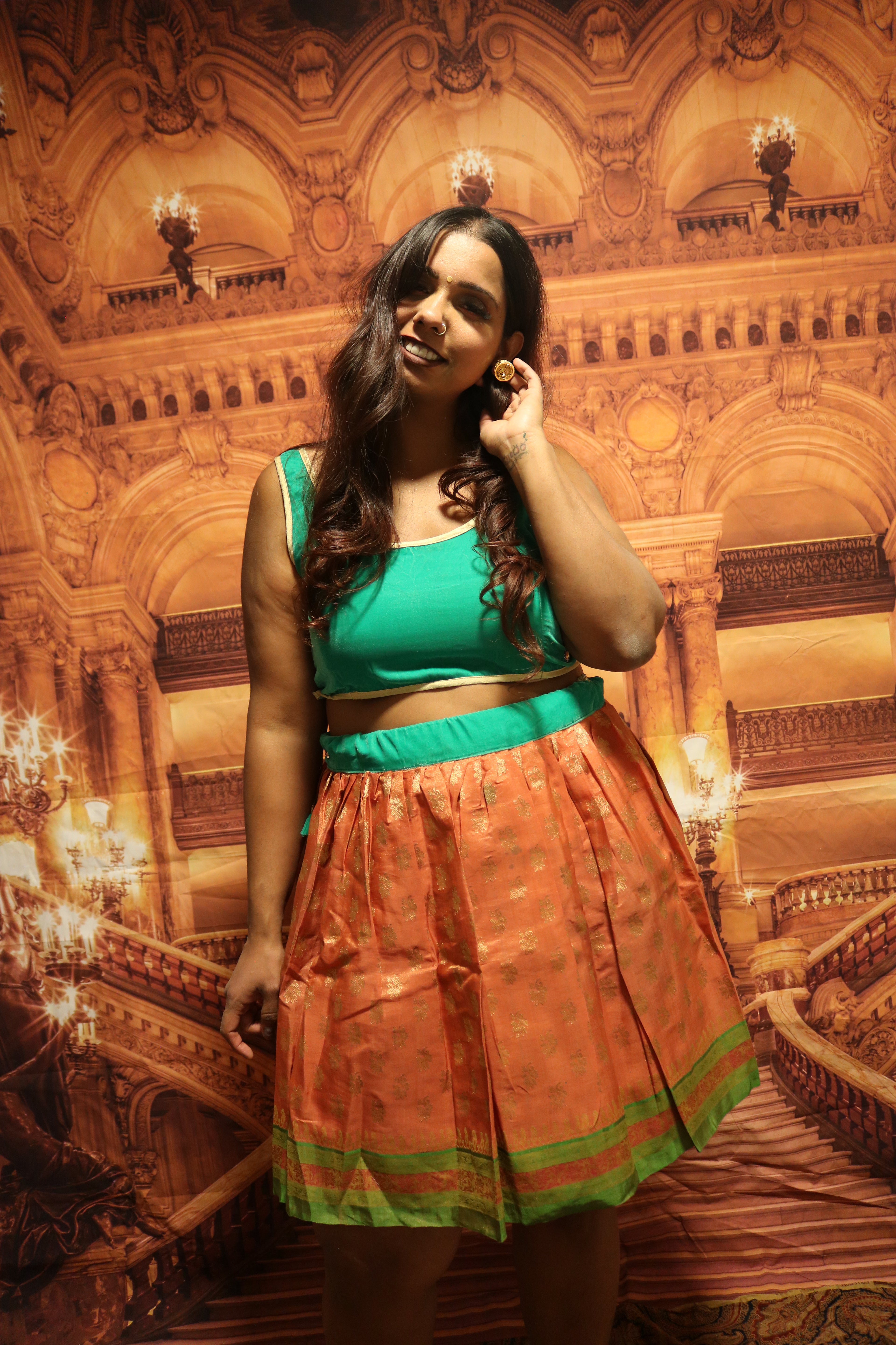 “Maharani’s Amber Glow” Mini Co-ord Set