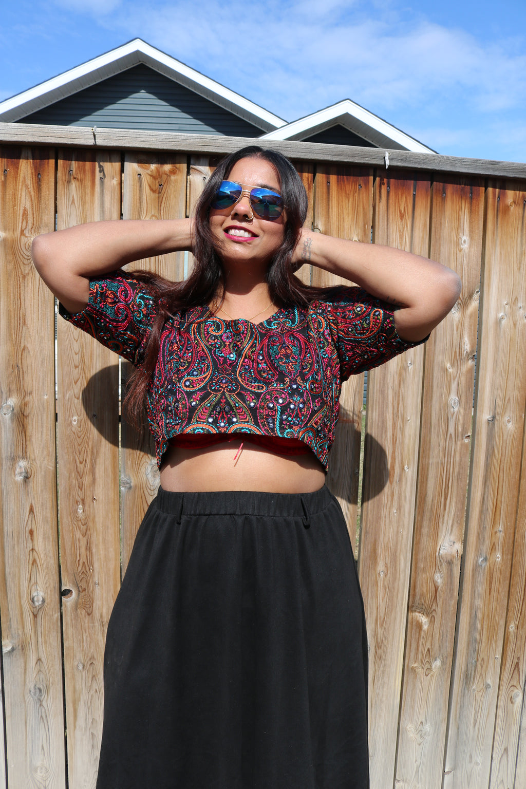 Psychedelic Swirls Crop Top