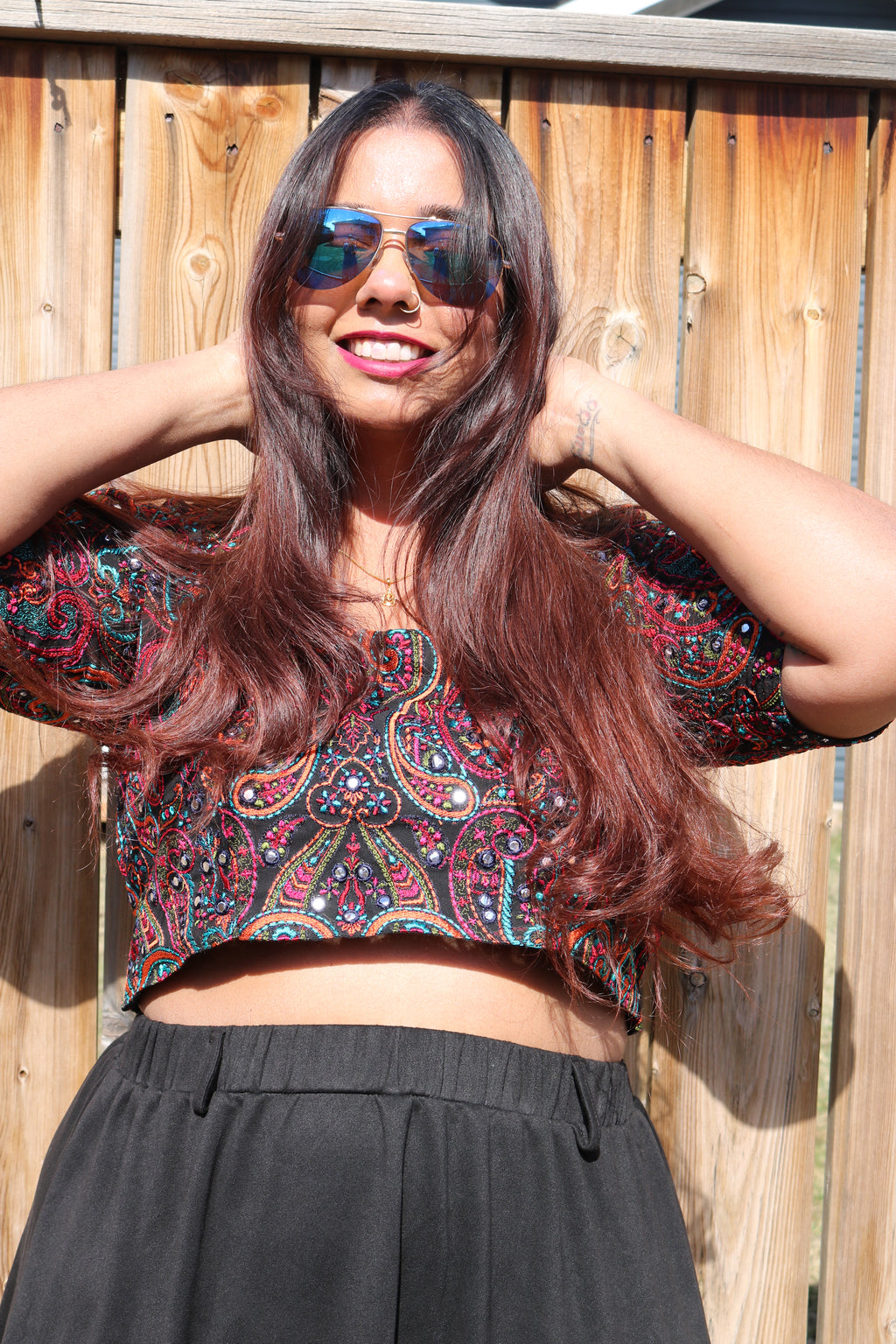 Psychedelic Swirls Crop Top