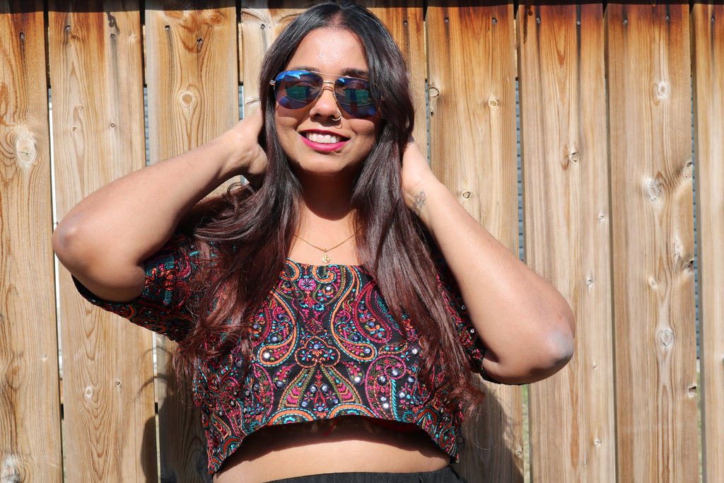 Psychedelic Swirls Crop Top