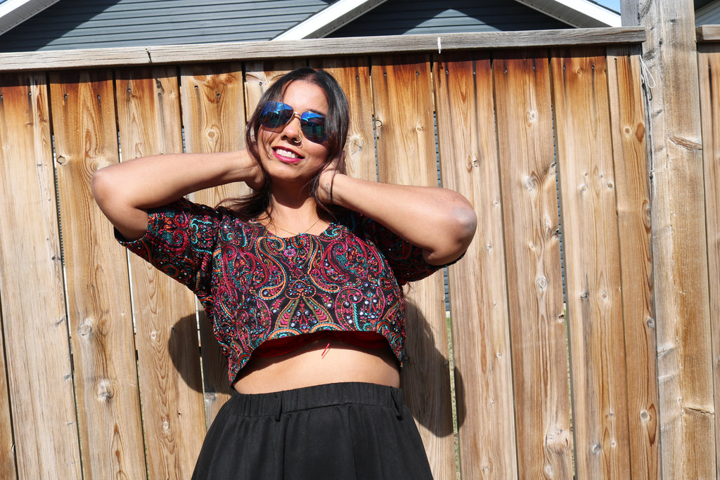 Psychedelic Swirls Crop Top