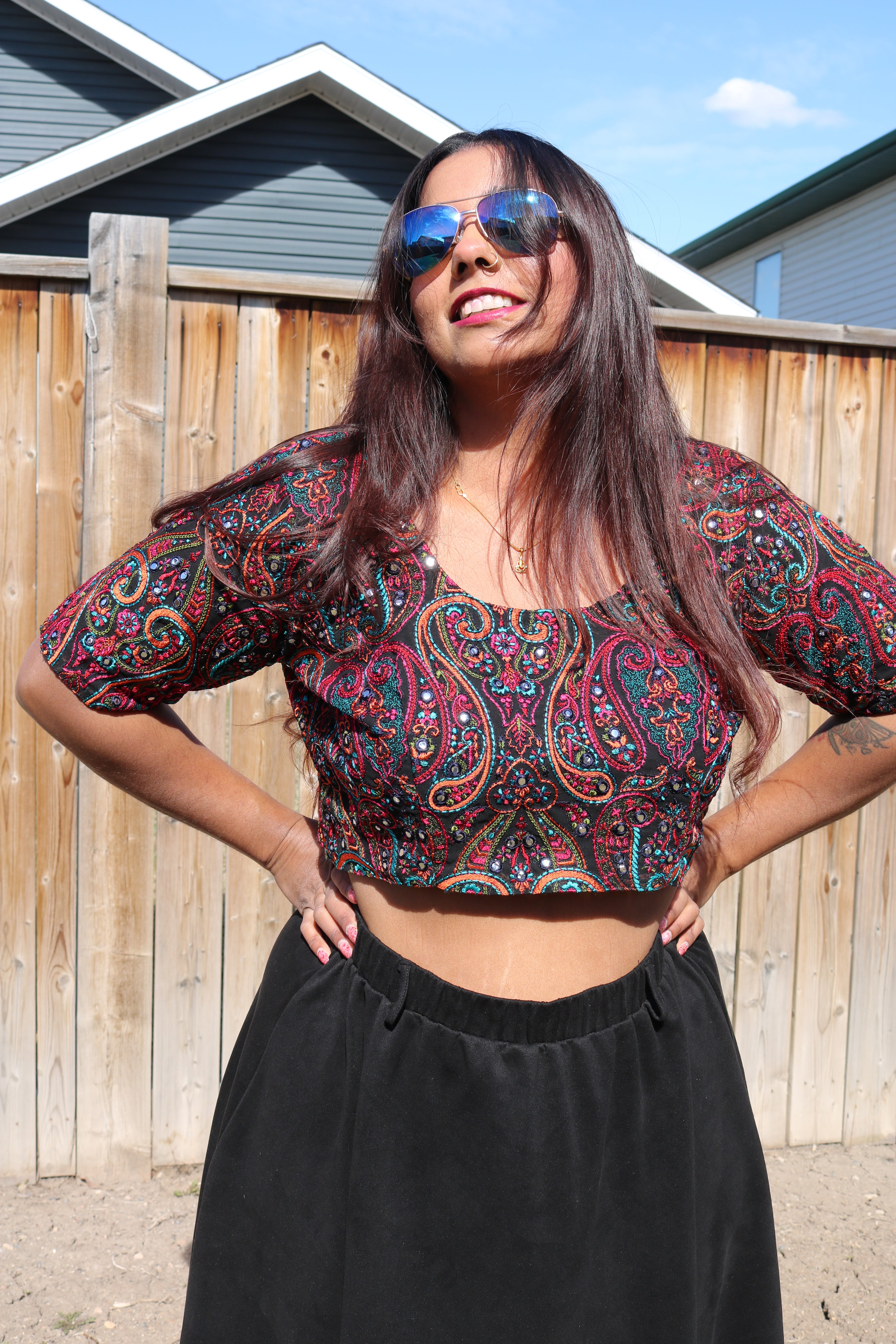 Psychedelic Swirls Crop Top