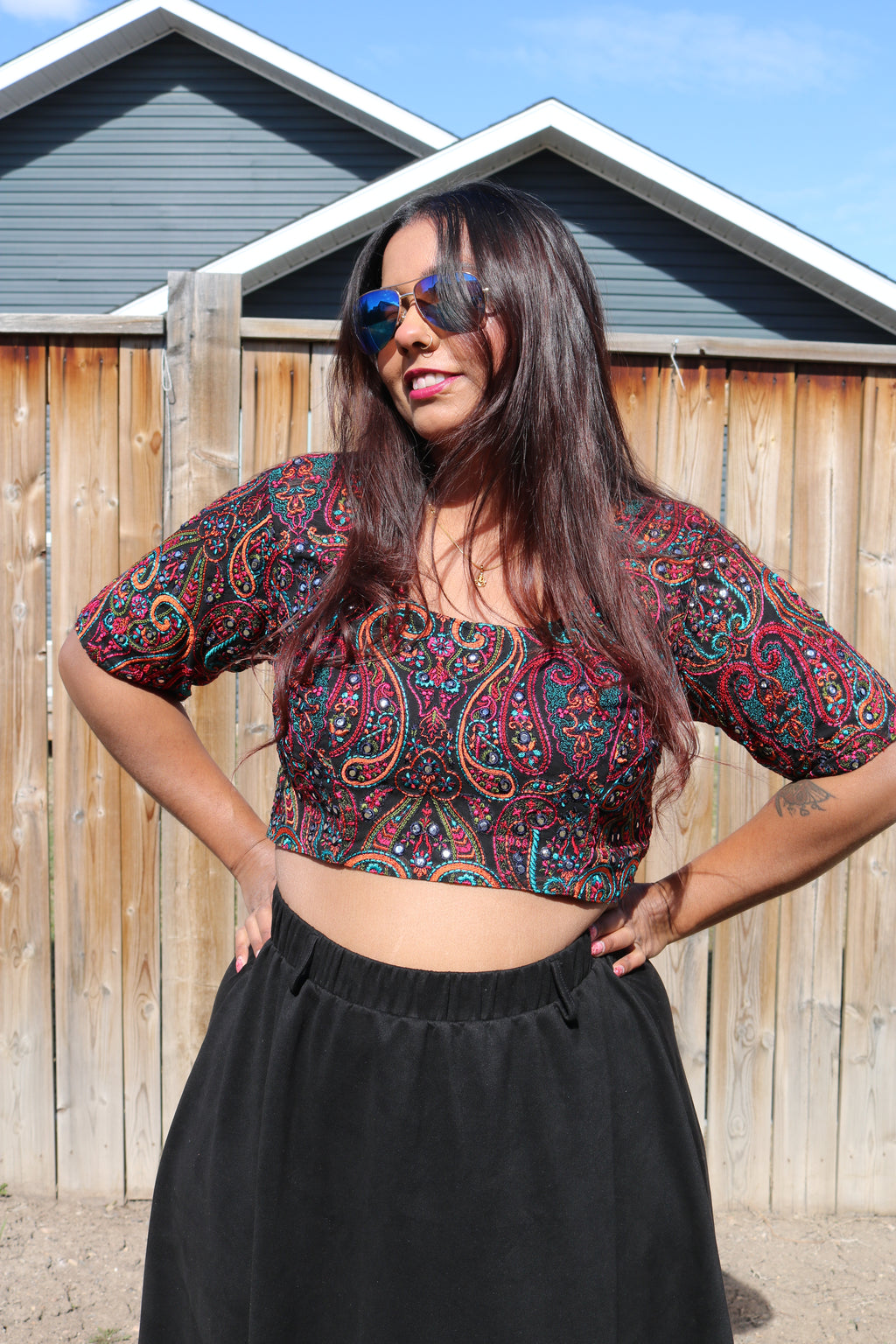 Psychedelic Swirls Crop Top