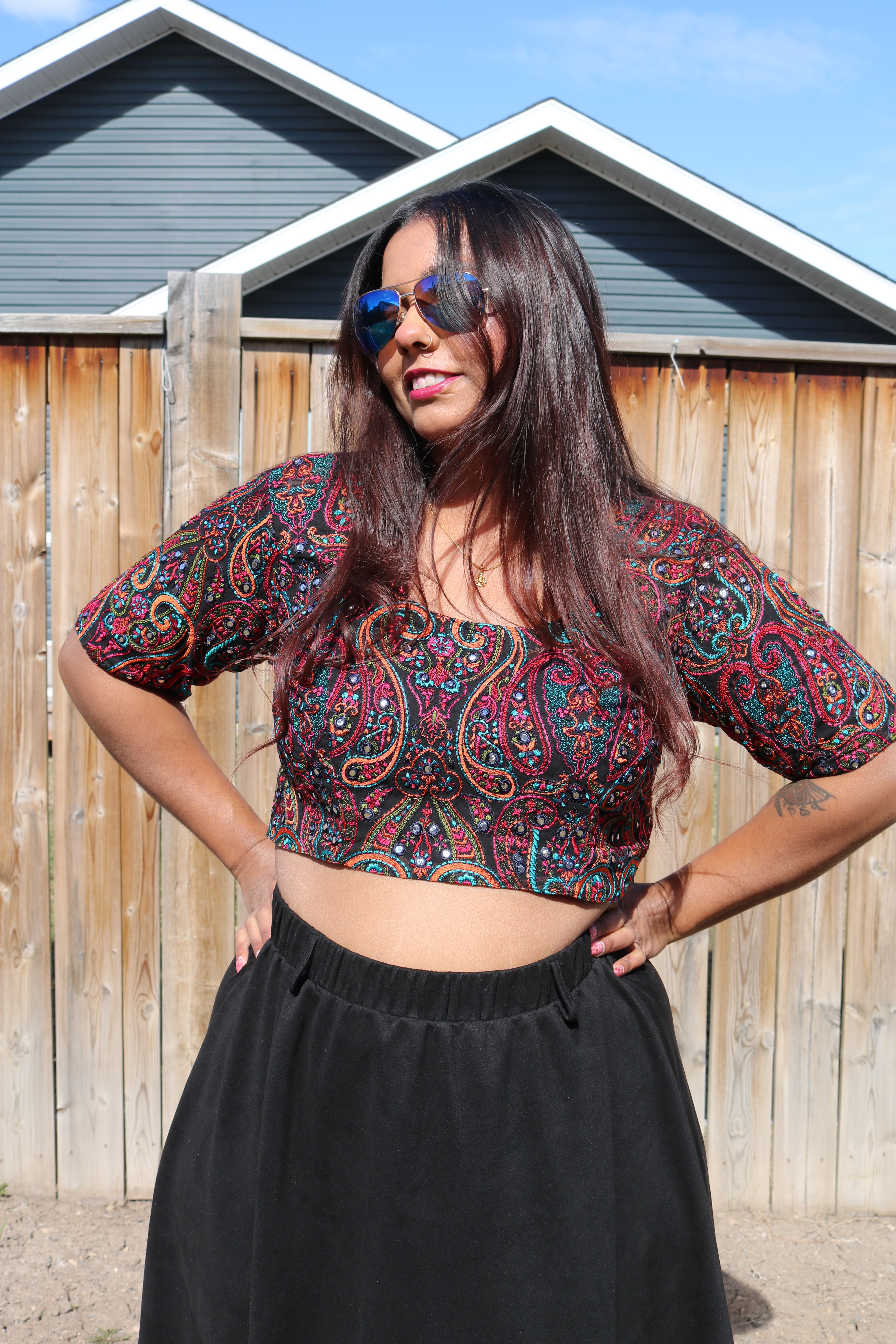 Psychedelic Swirls Crop Top