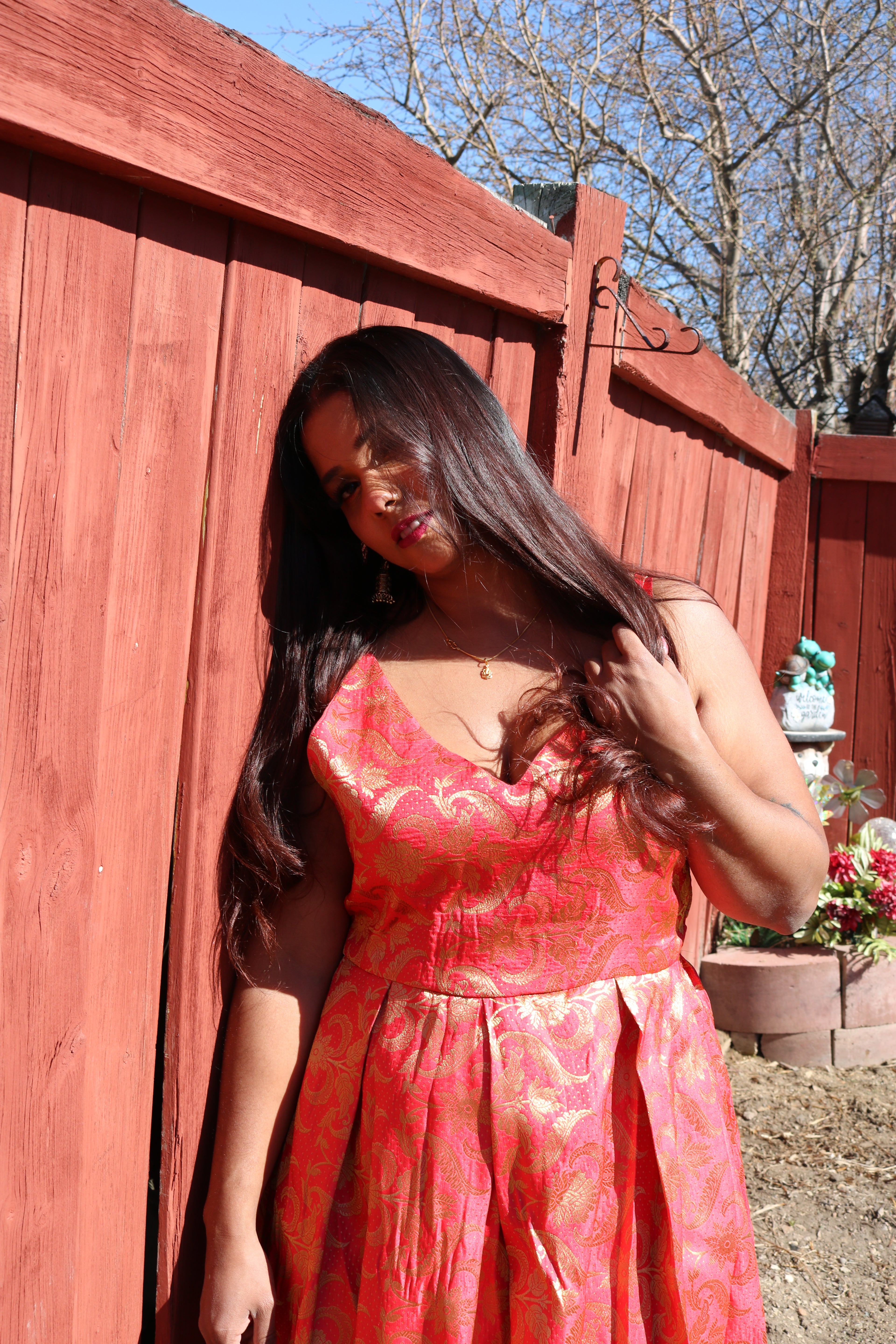 The Golden Salmon Dress