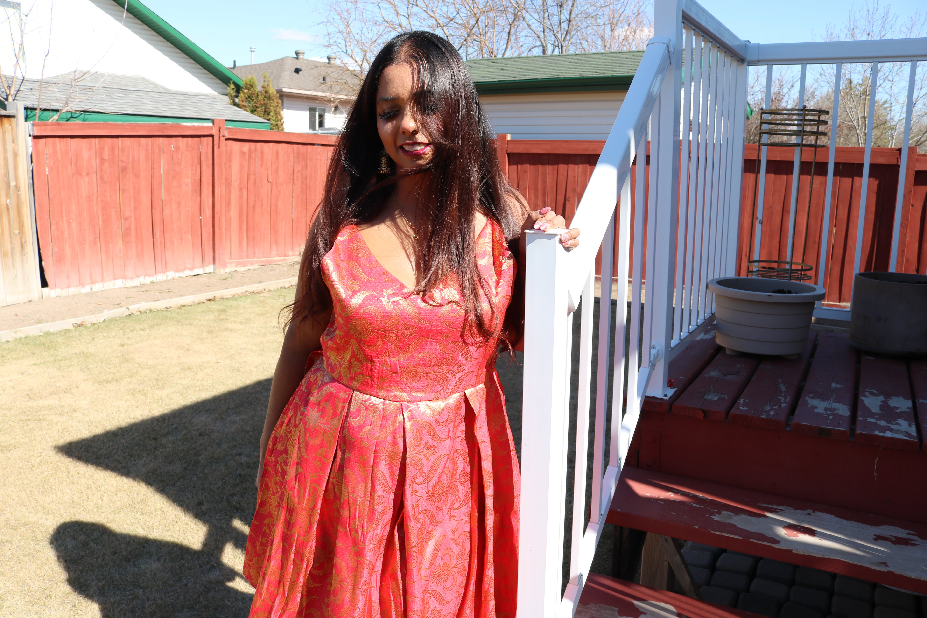 The Golden Salmon Dress