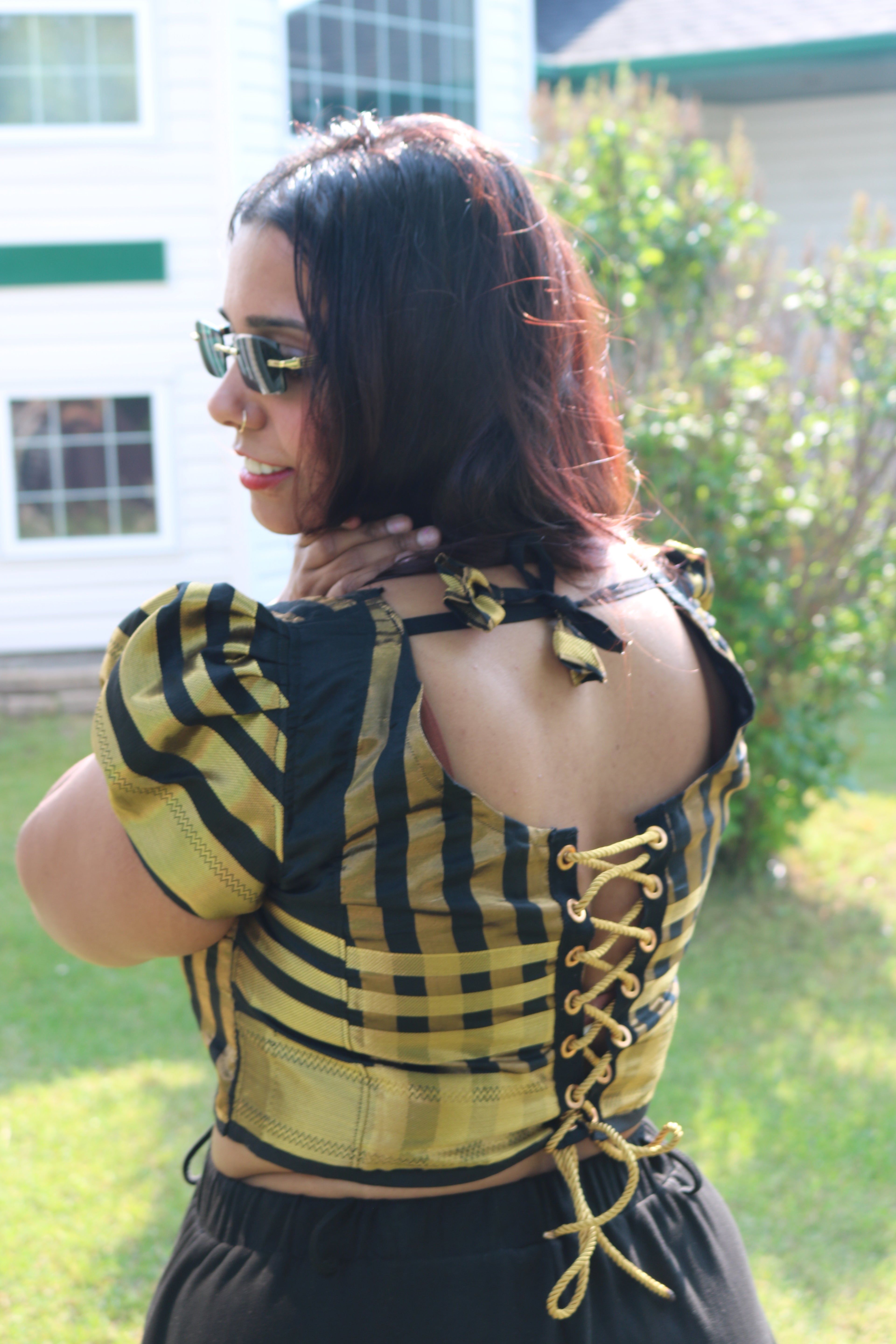 Black and Gold is the Way to go Crop Top