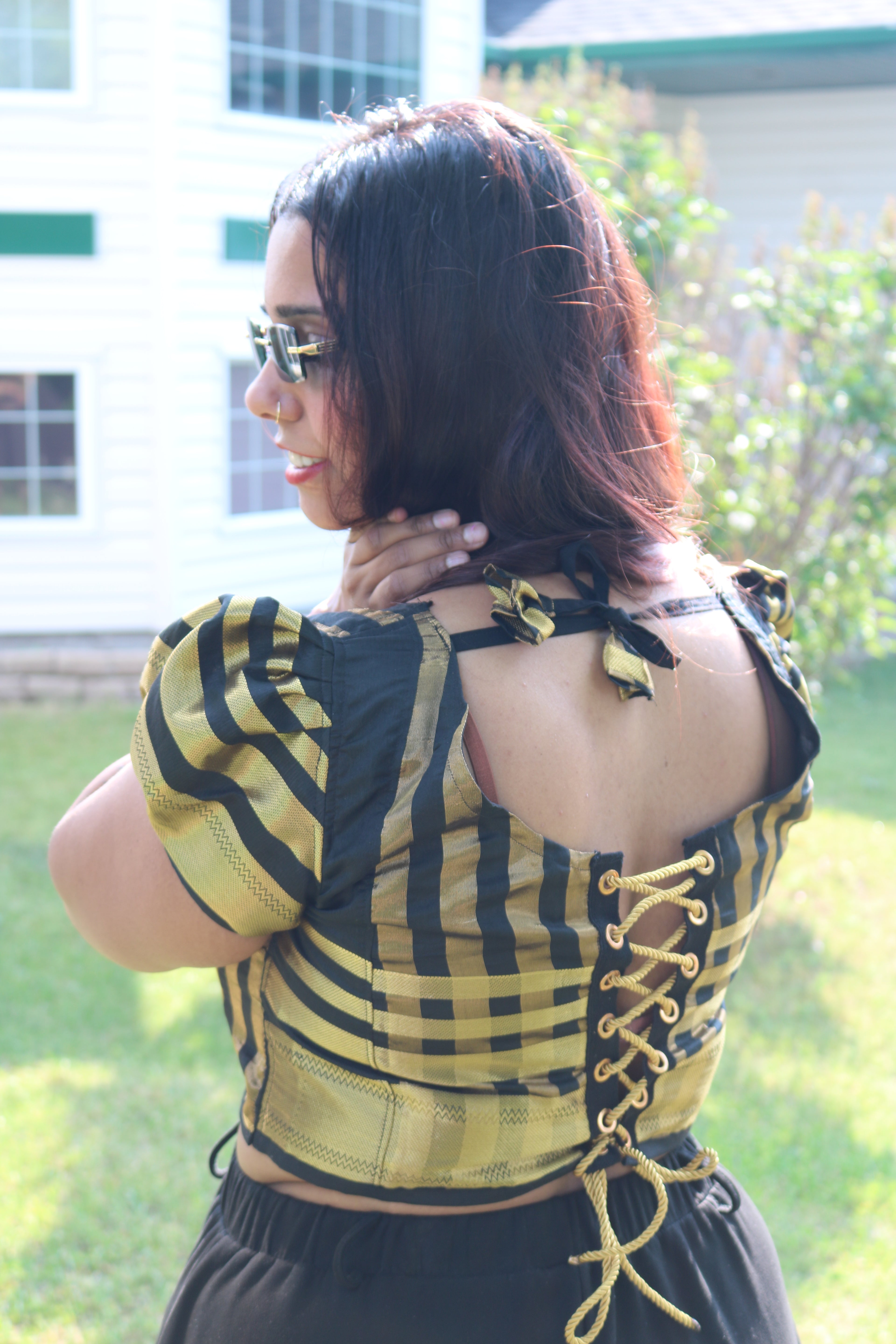 Black and Gold is the Way to go Crop Top