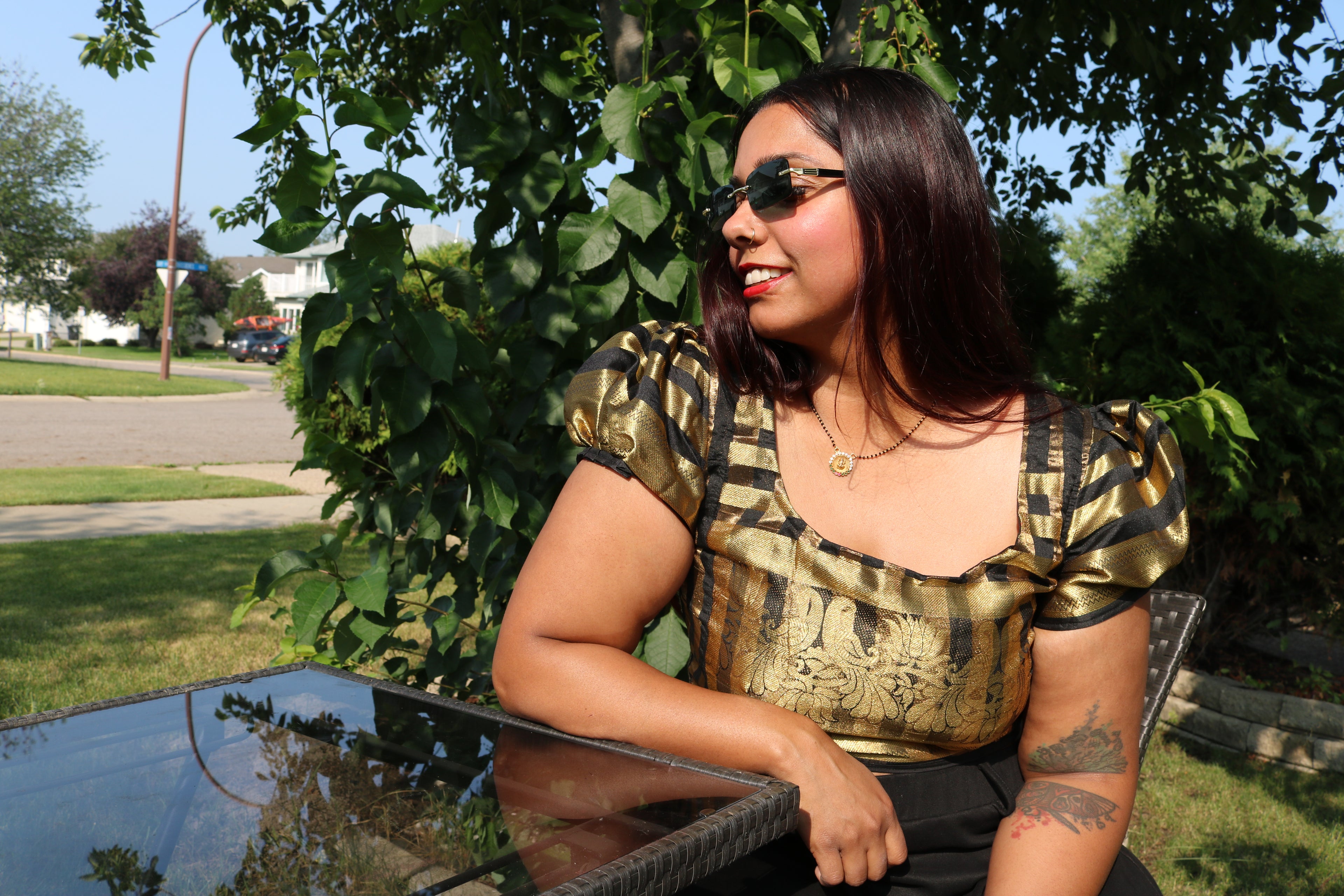 Black and Gold is the Way to go Crop Top