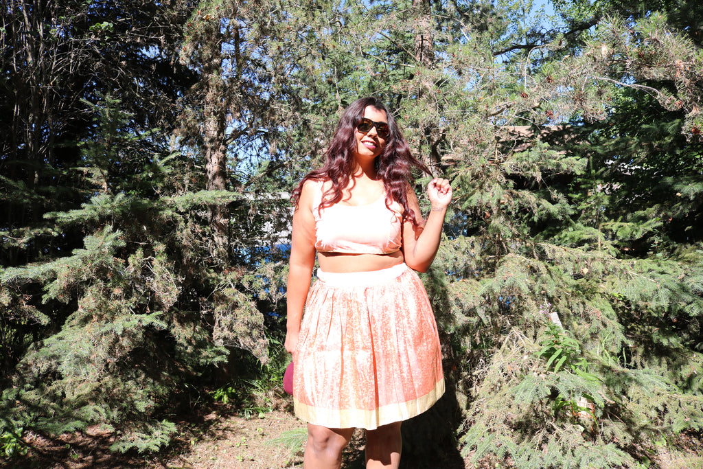 "Maharani's Coral Bliss" Mini Co-ord Set