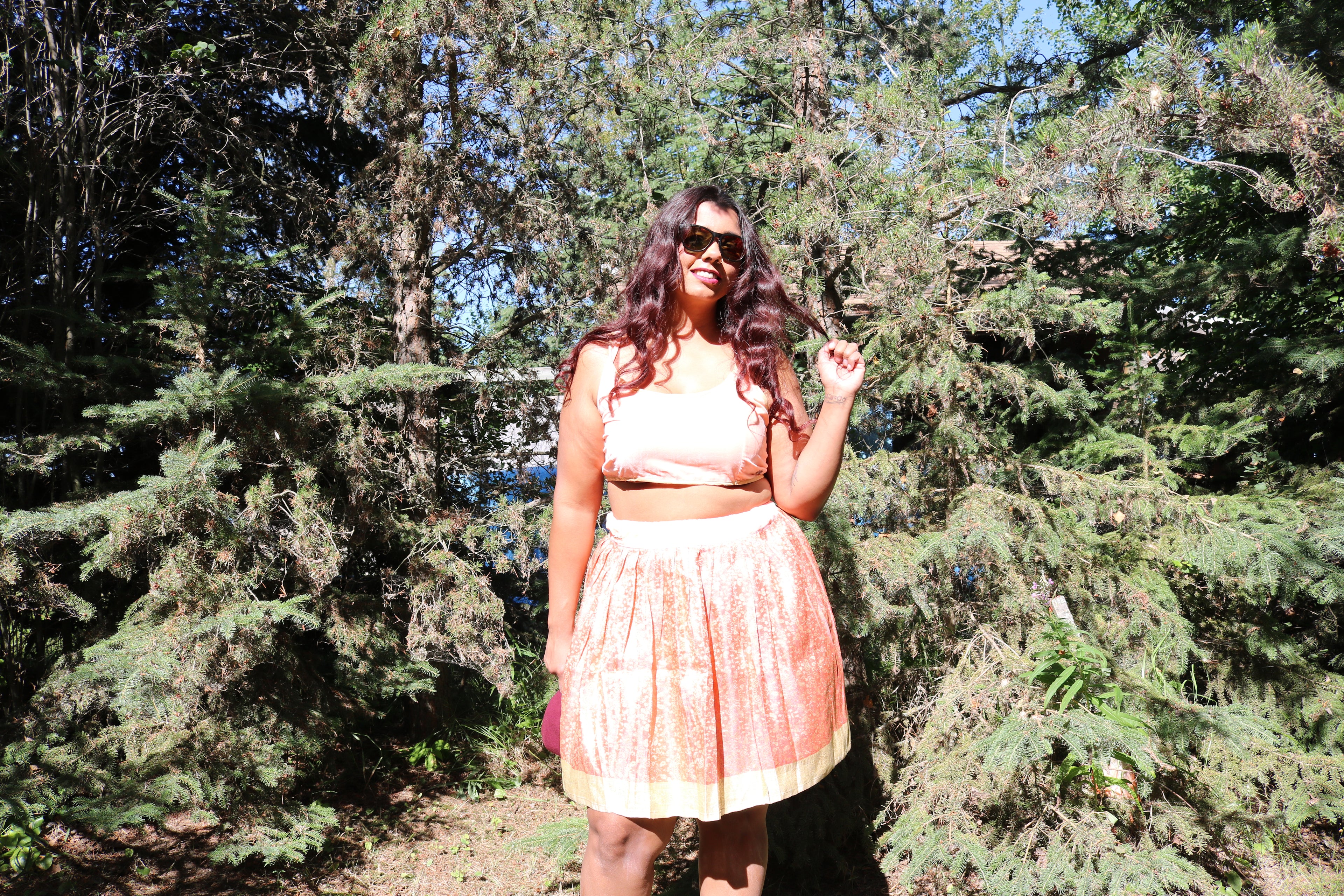 "Maharani's Coral Bliss" Mini Co-ord Set