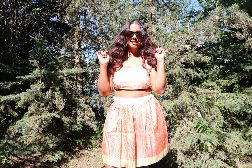 "Maharani's Coral Bliss" Mini Co-ord Set