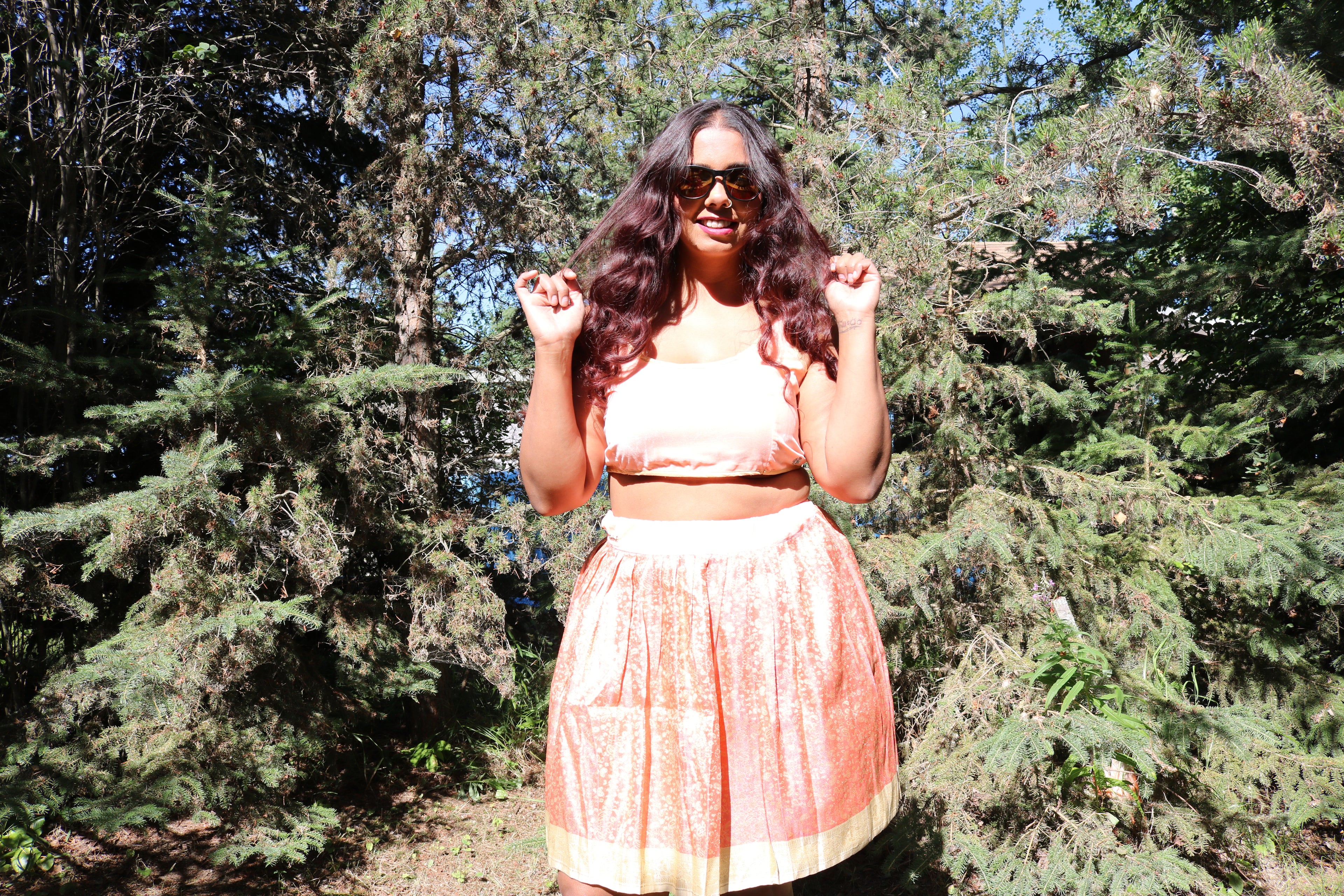 "Maharani's Coral Bliss" Mini Co-ord Set